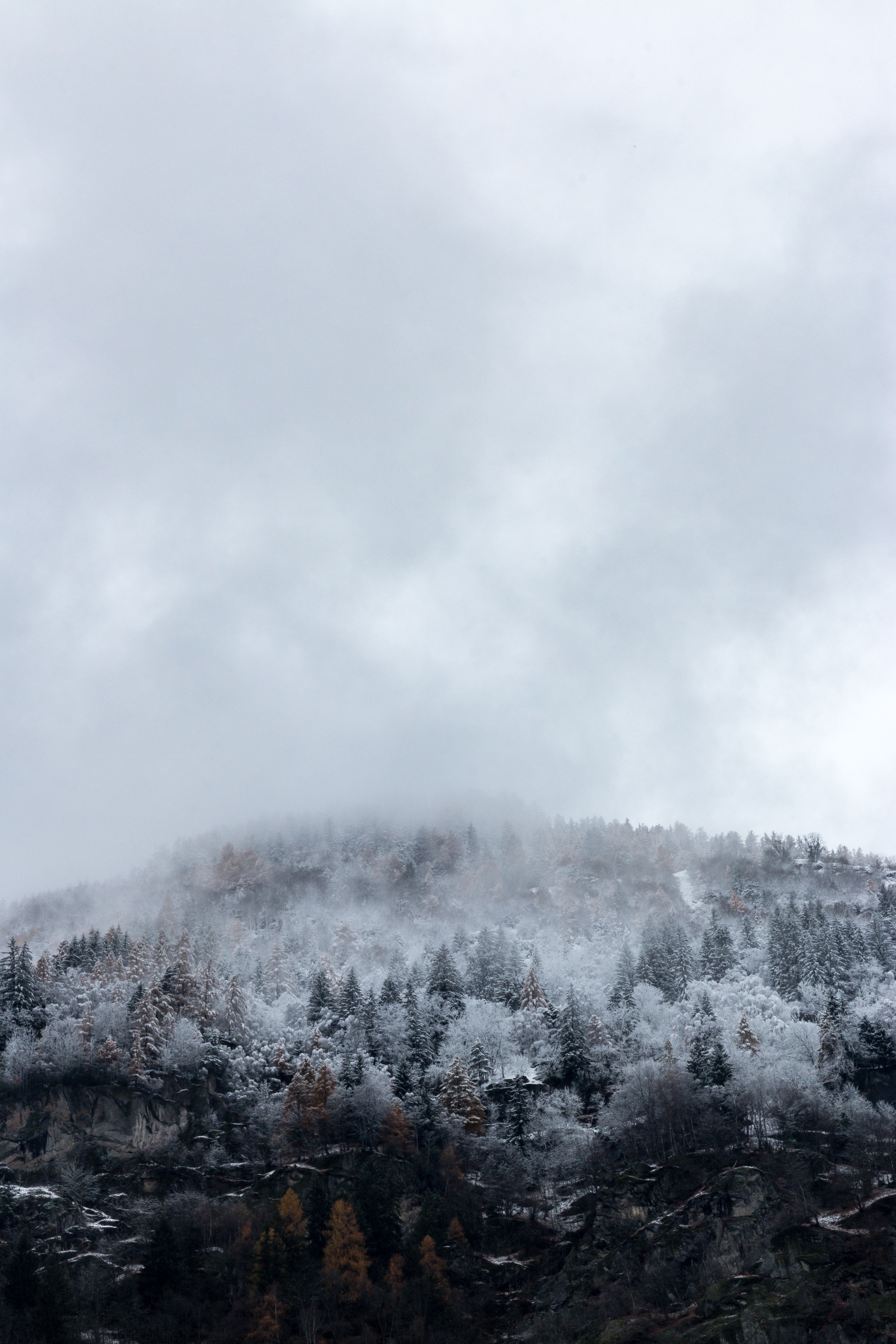 mountain sky mist and fog hd, 4k, Phone HD Wallpaper
