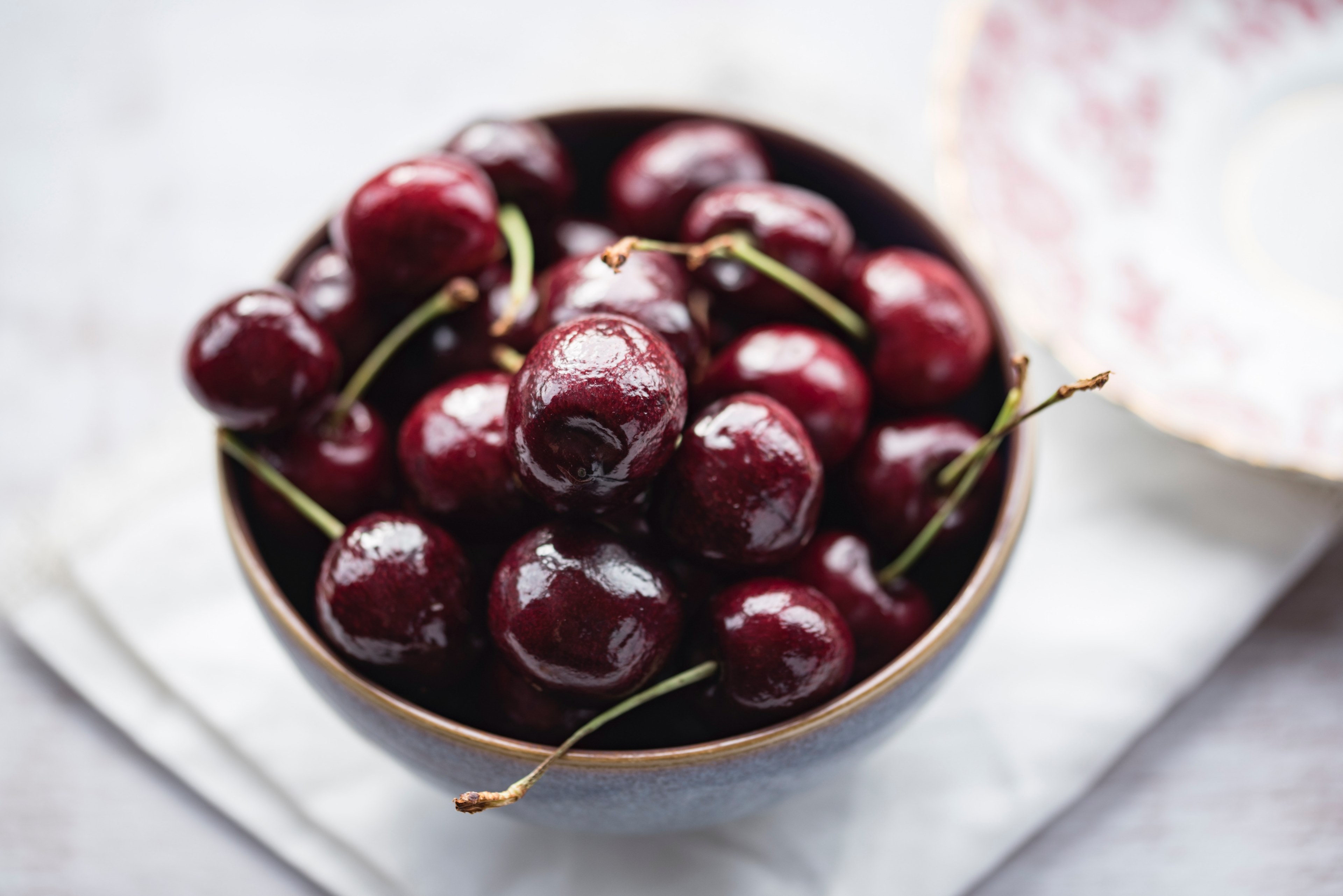 cherry fruit berry and bowl 4k, HD Wallpaper