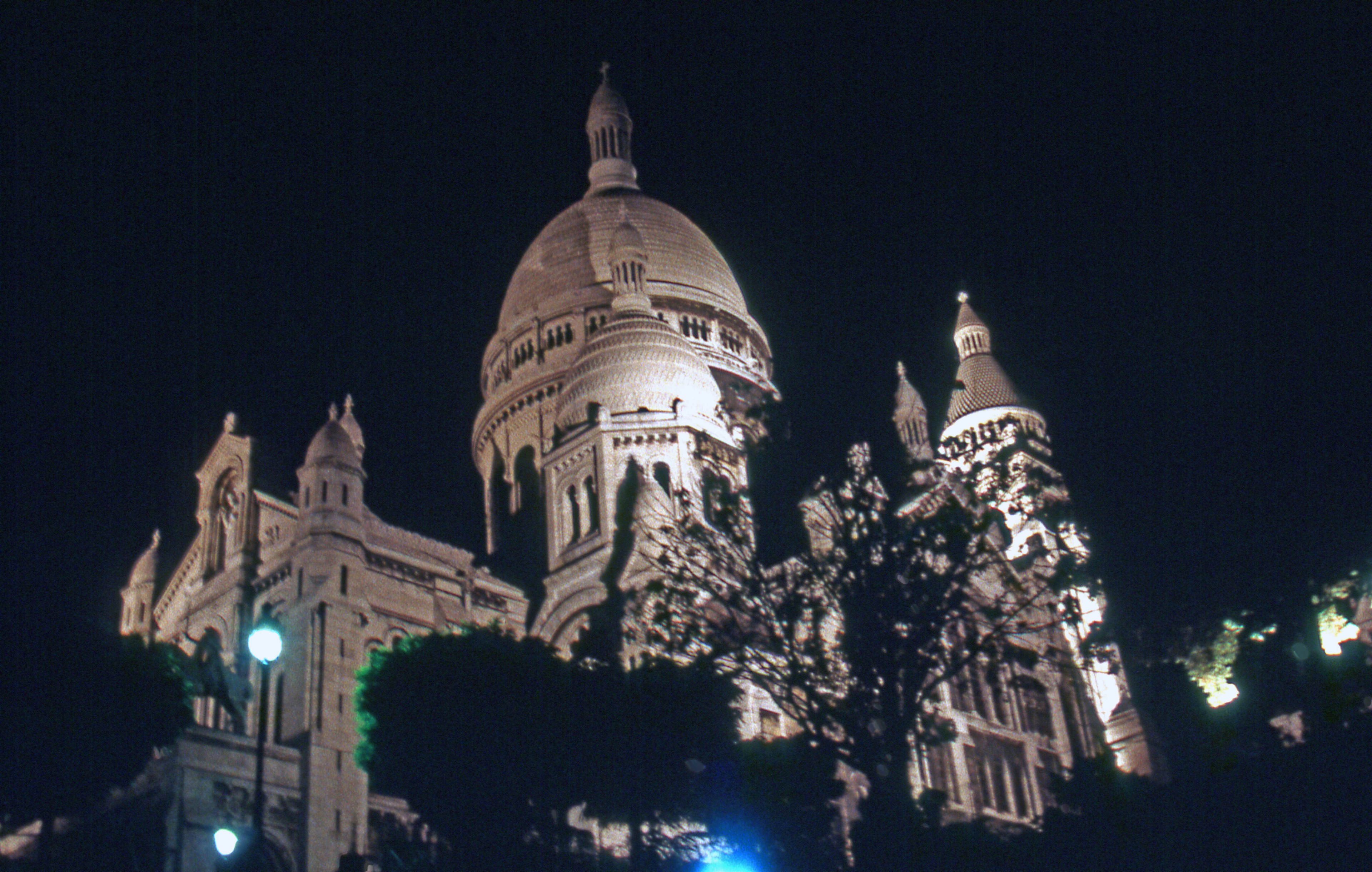 sacre coeur by night 4k, HD Wallpaper