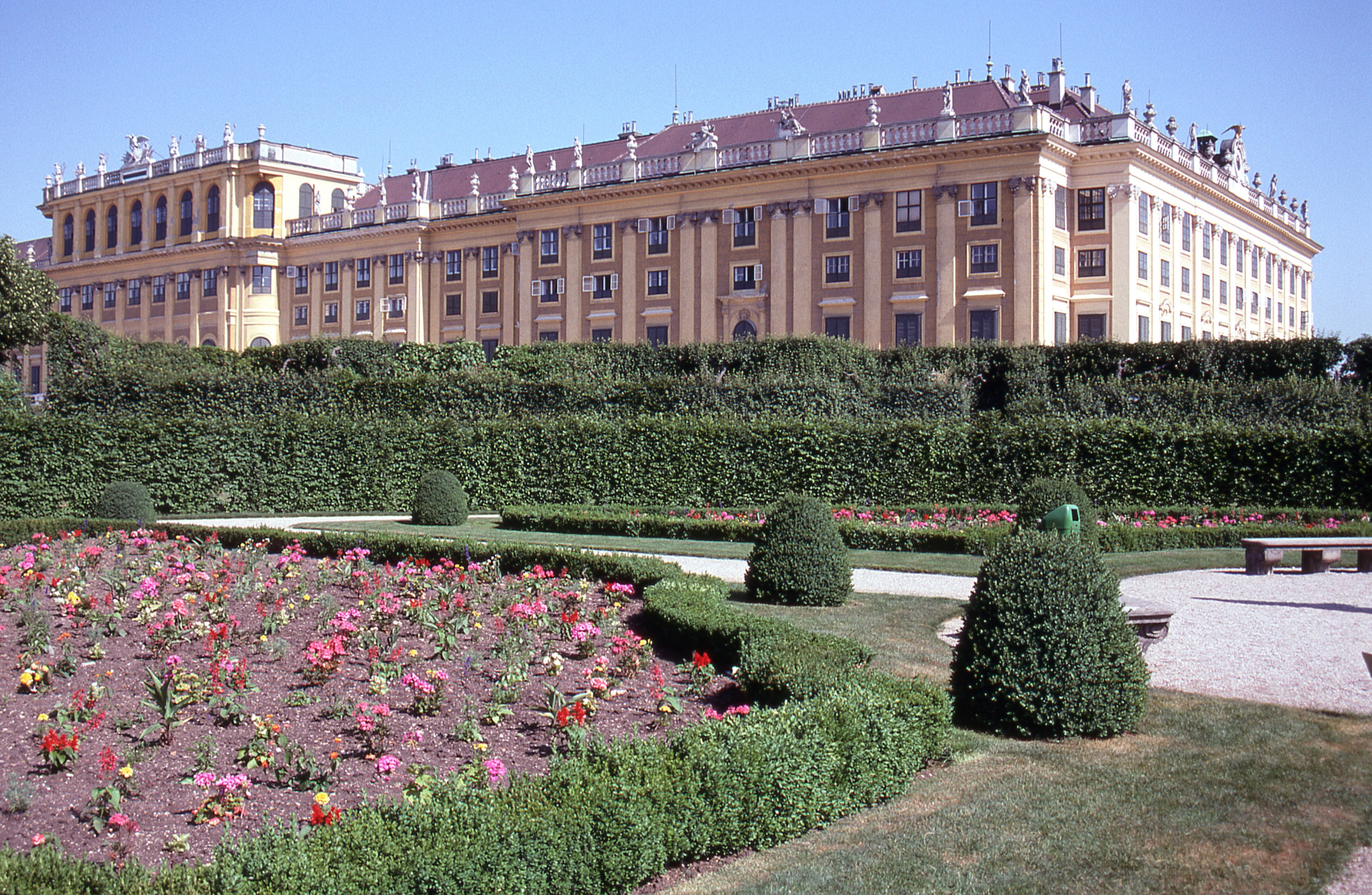 schloss schonbrunn gardens vienna 4k, HD Wallpaper