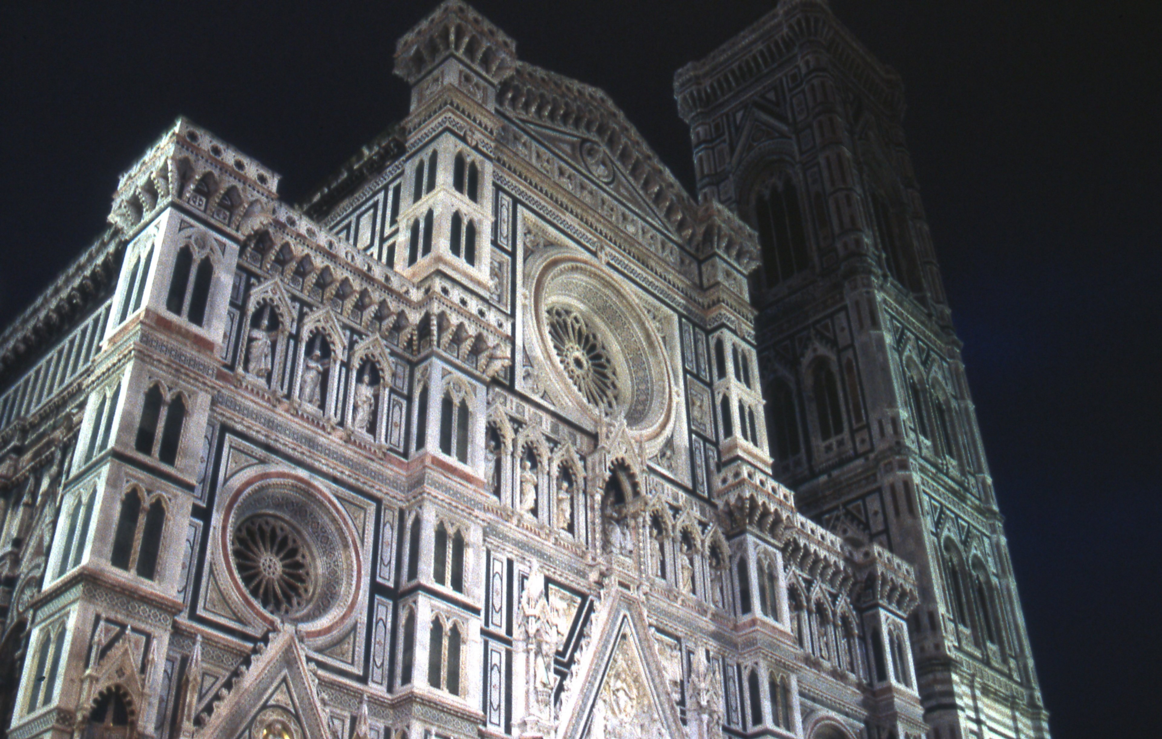 florence cathedral by night 4k, HD Wallpaper