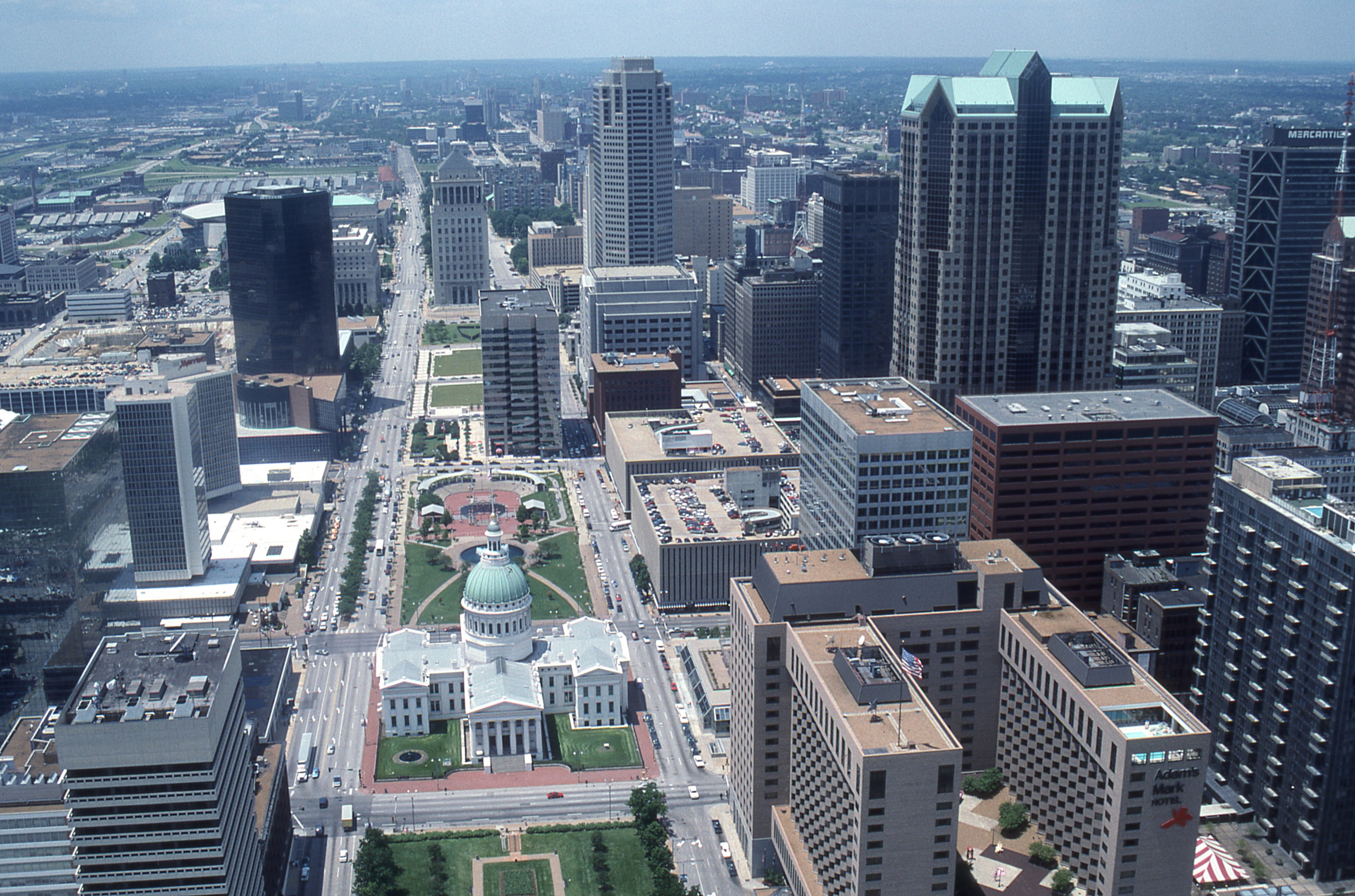 st louis missouri seen from the gateway arch 4k, HD Wallpaper