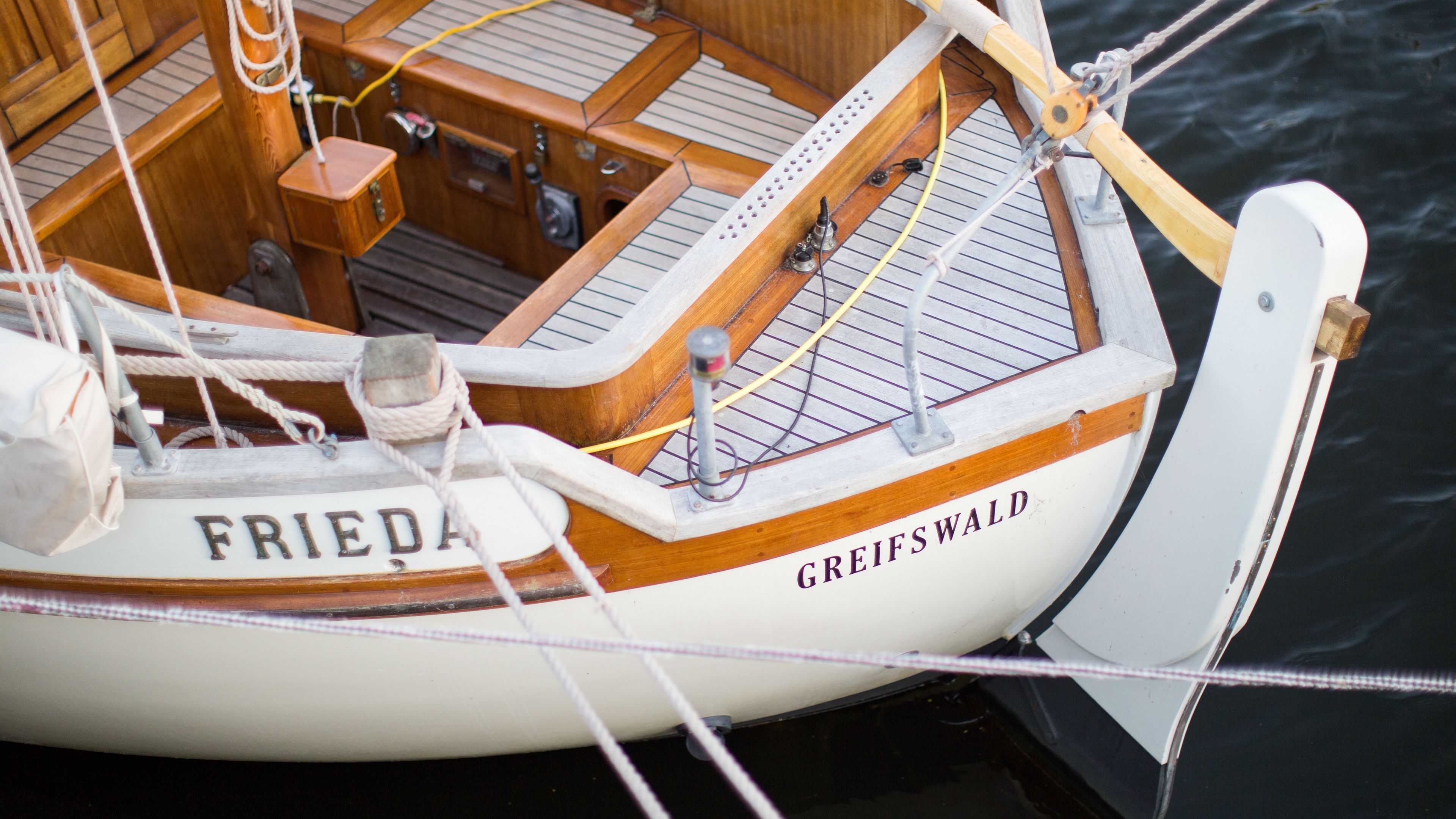 yacht, ship, frieda, greifswald, 4k, HD Wallpaper