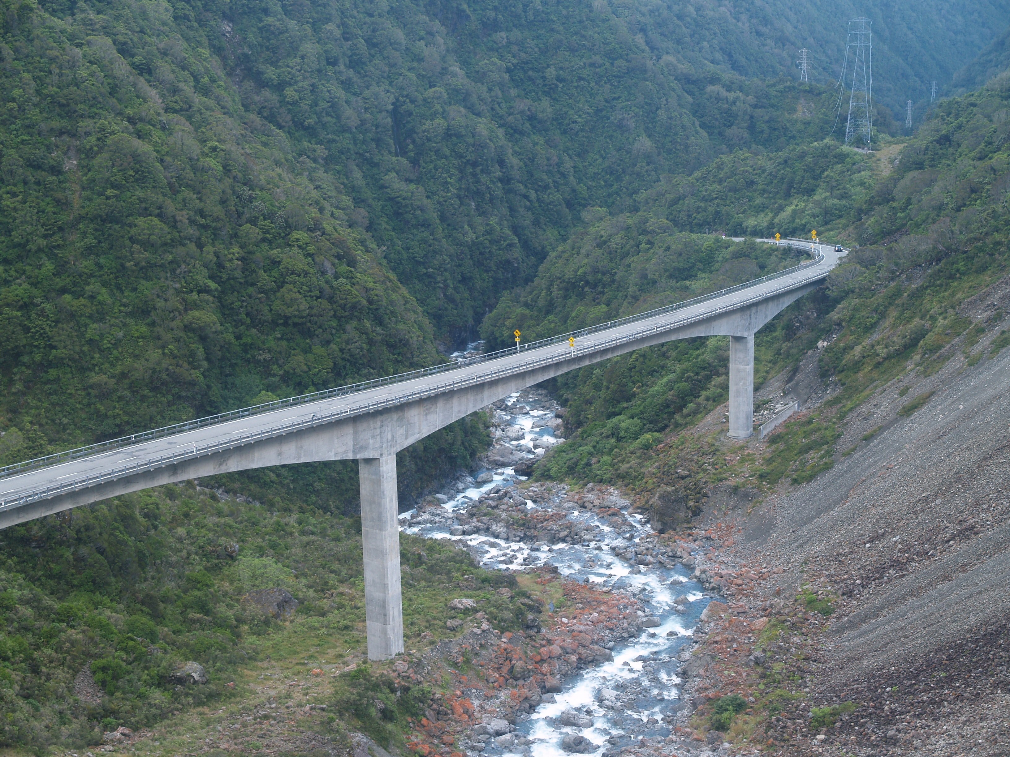 highway through the southern alps 4k, HD Wallpaper