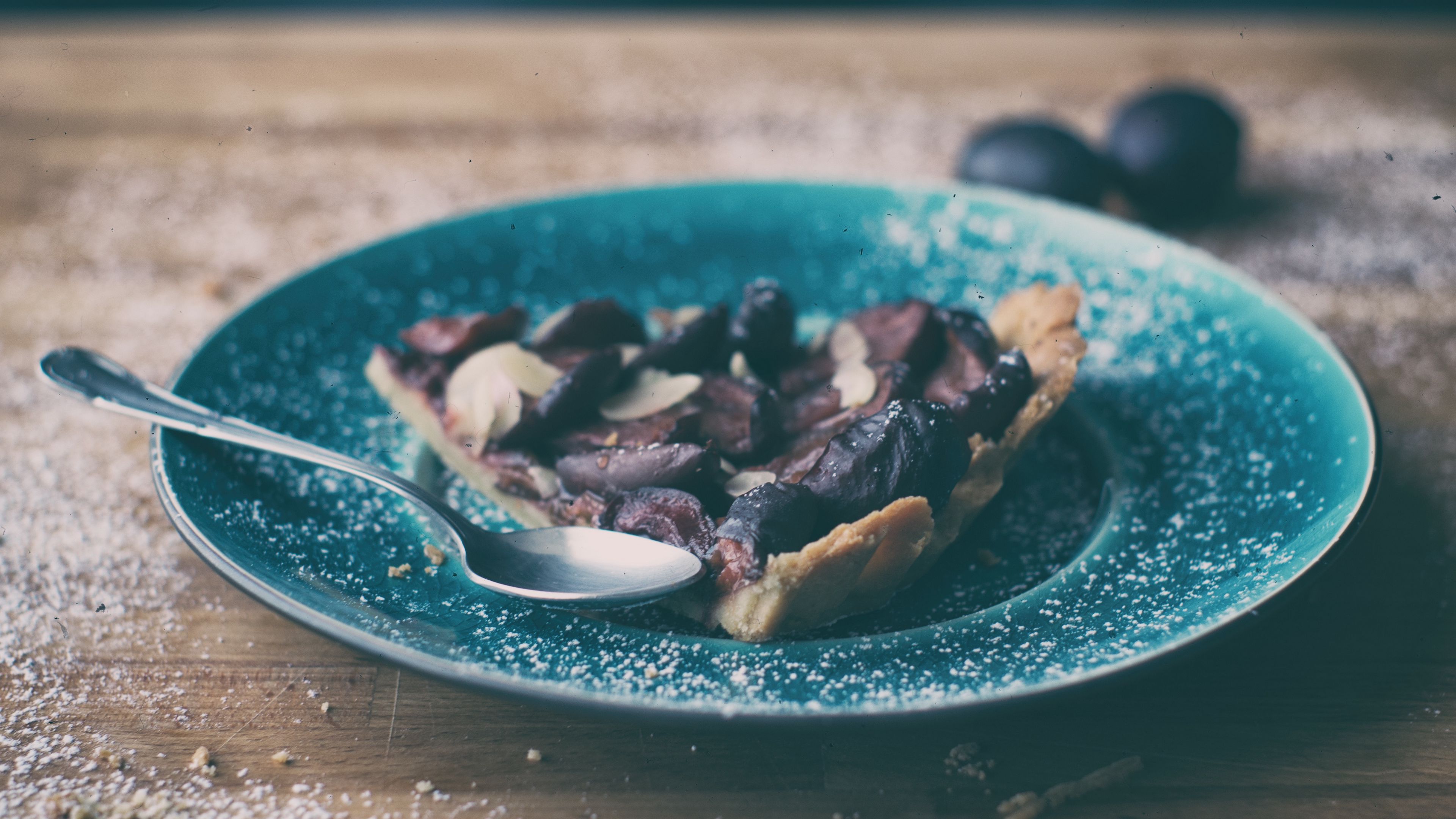 pie, plum, baked, 4k, HD Wallpaper