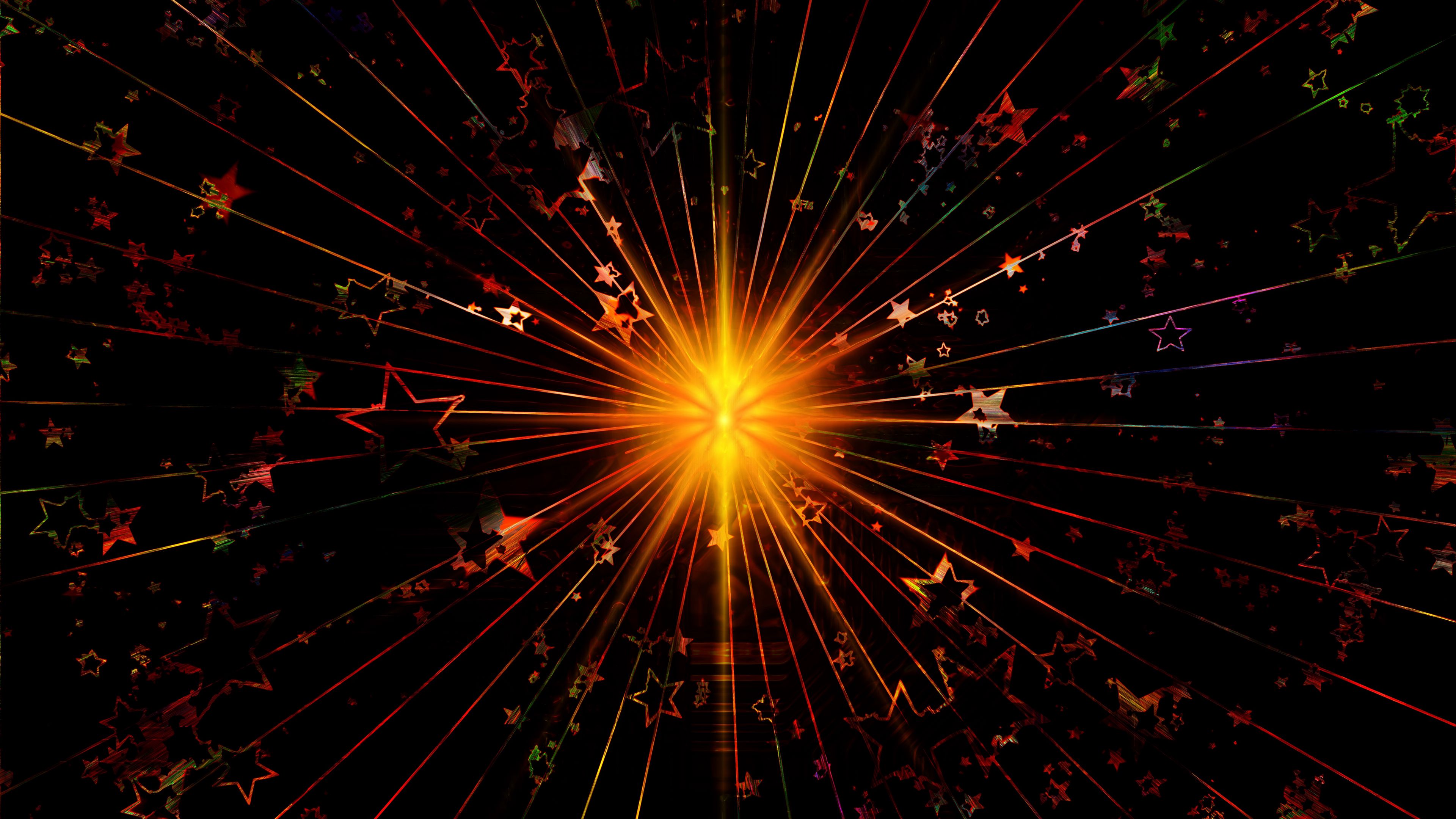 shine, abstract, stars, 4k, HD Wallpaper