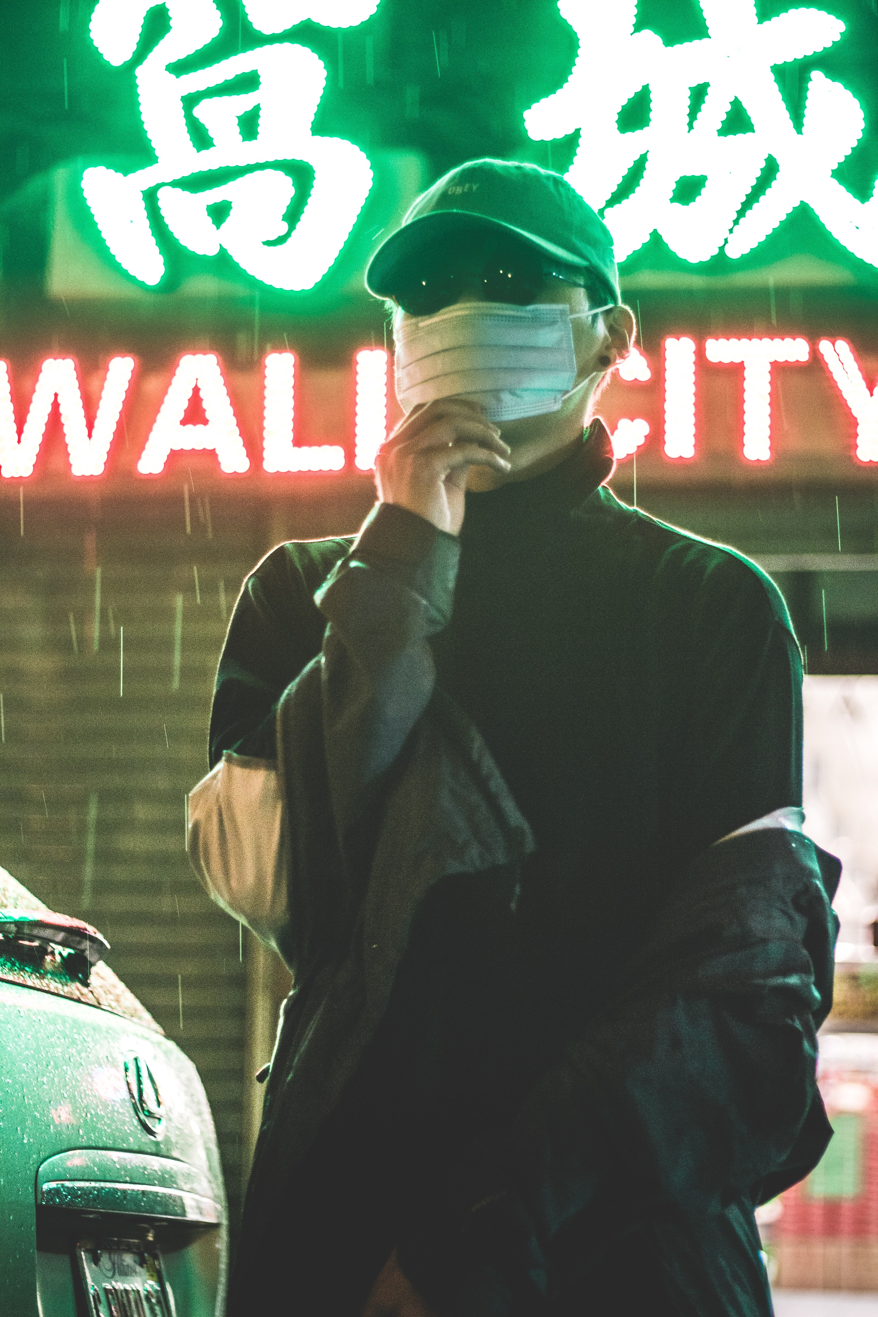 portrait rain chinatown and street photography hd, 4k, Phone HD Wallpaper