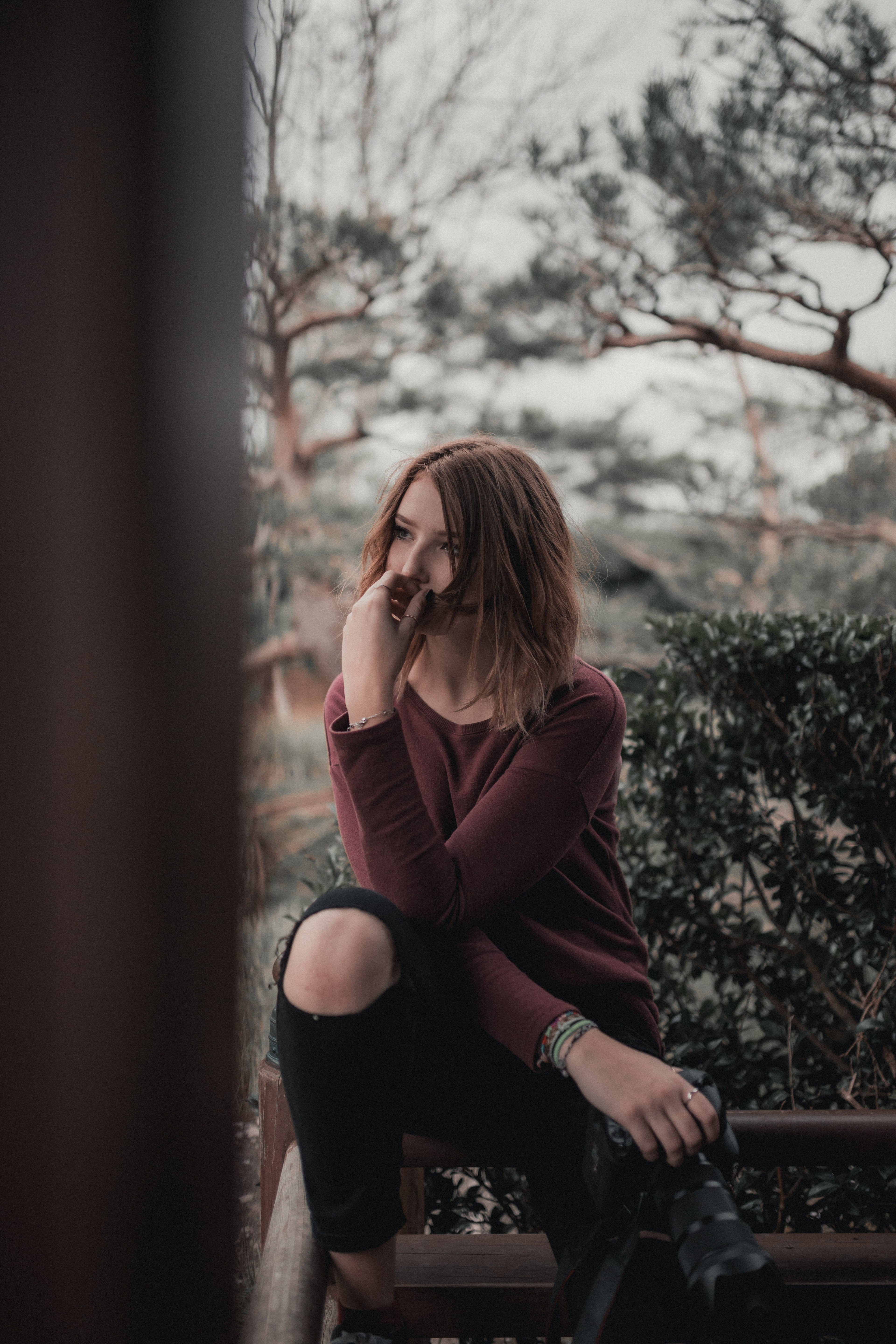 portrait woman mood and moody hd, 4k, Phone HD Wallpaper