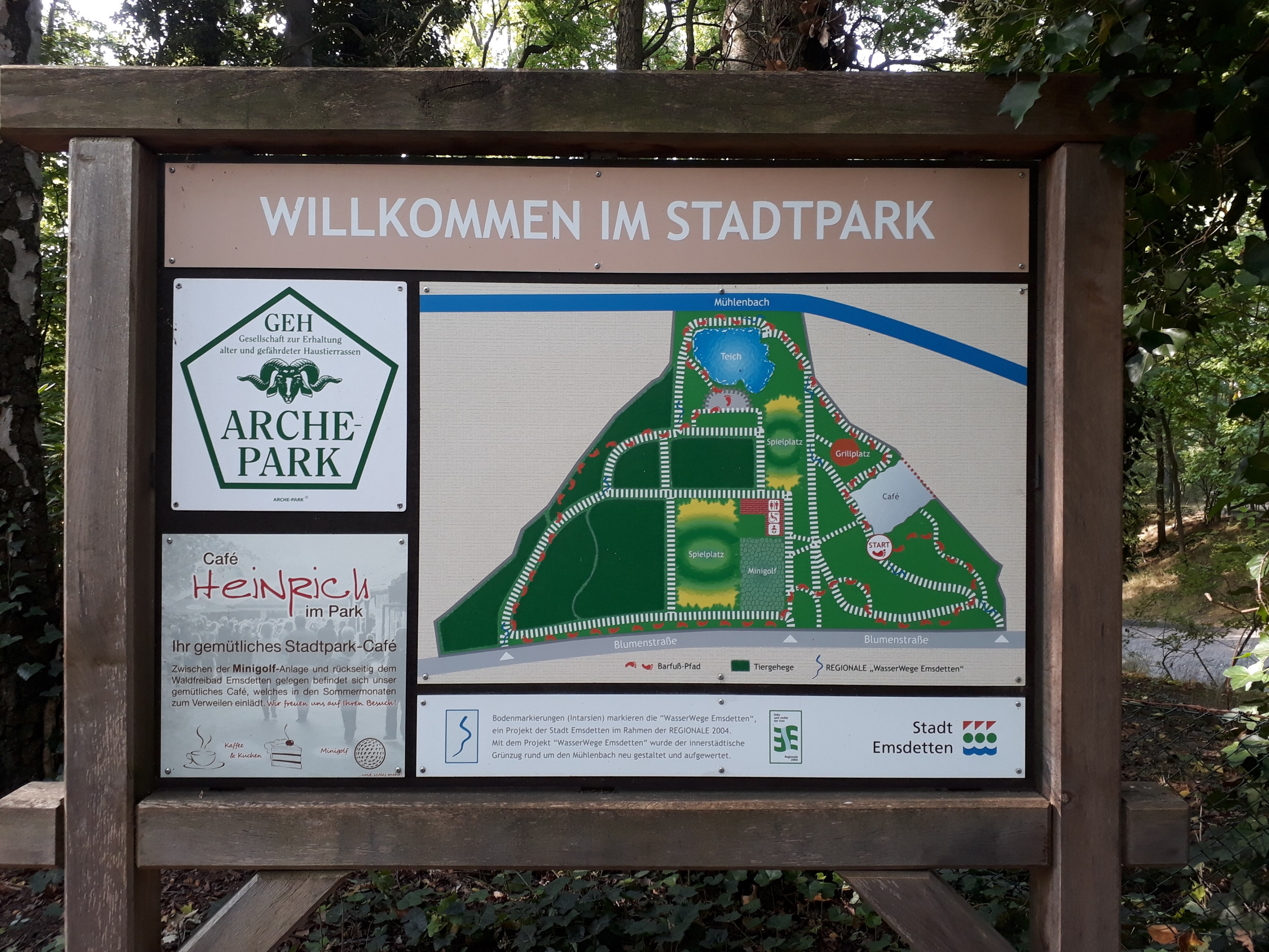 willkommen im stadtpark von emsdetten 4k, HD Wallpaper