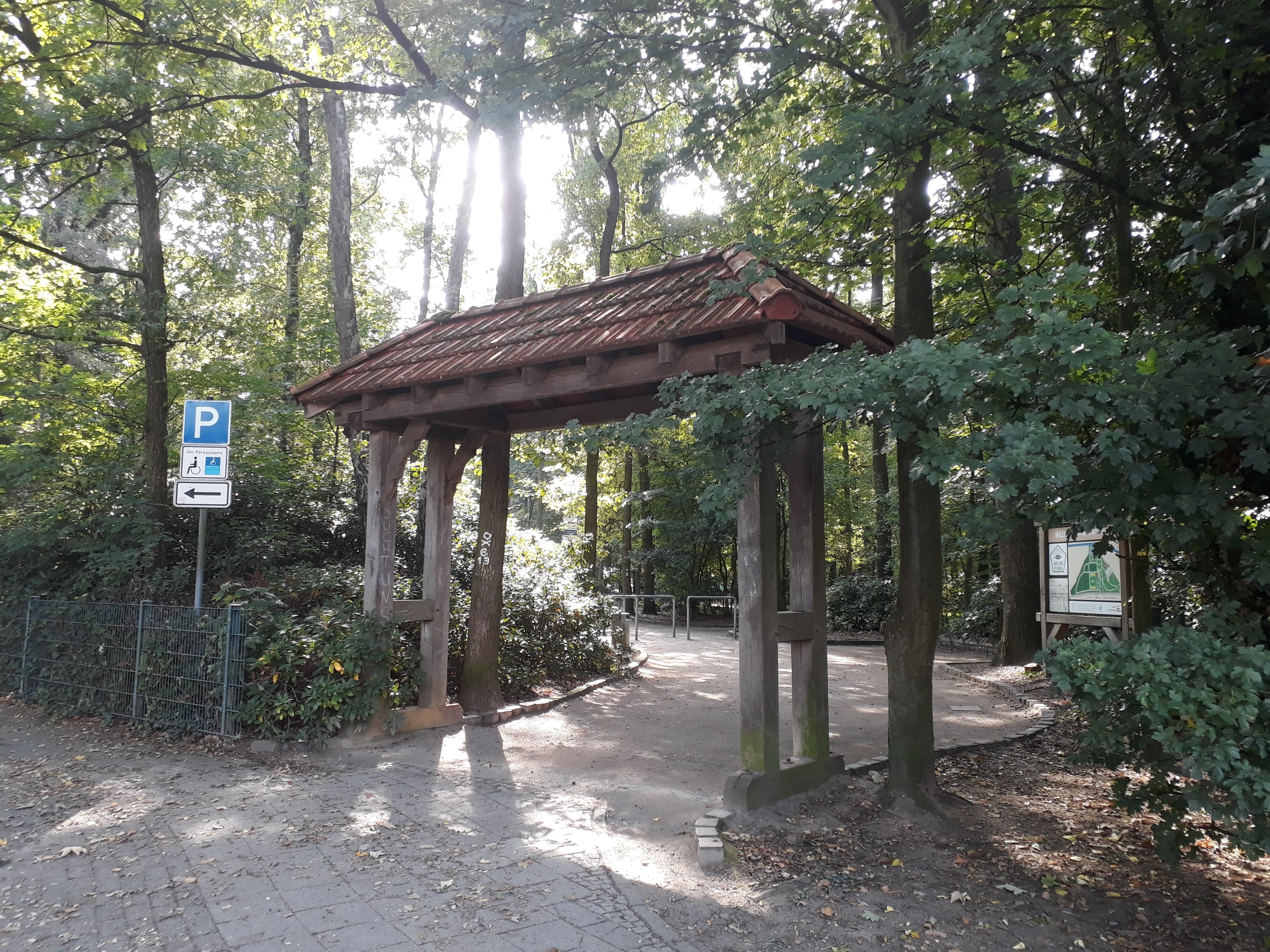 eingang zum stadtpark in emsdetten 4k, HD Wallpaper