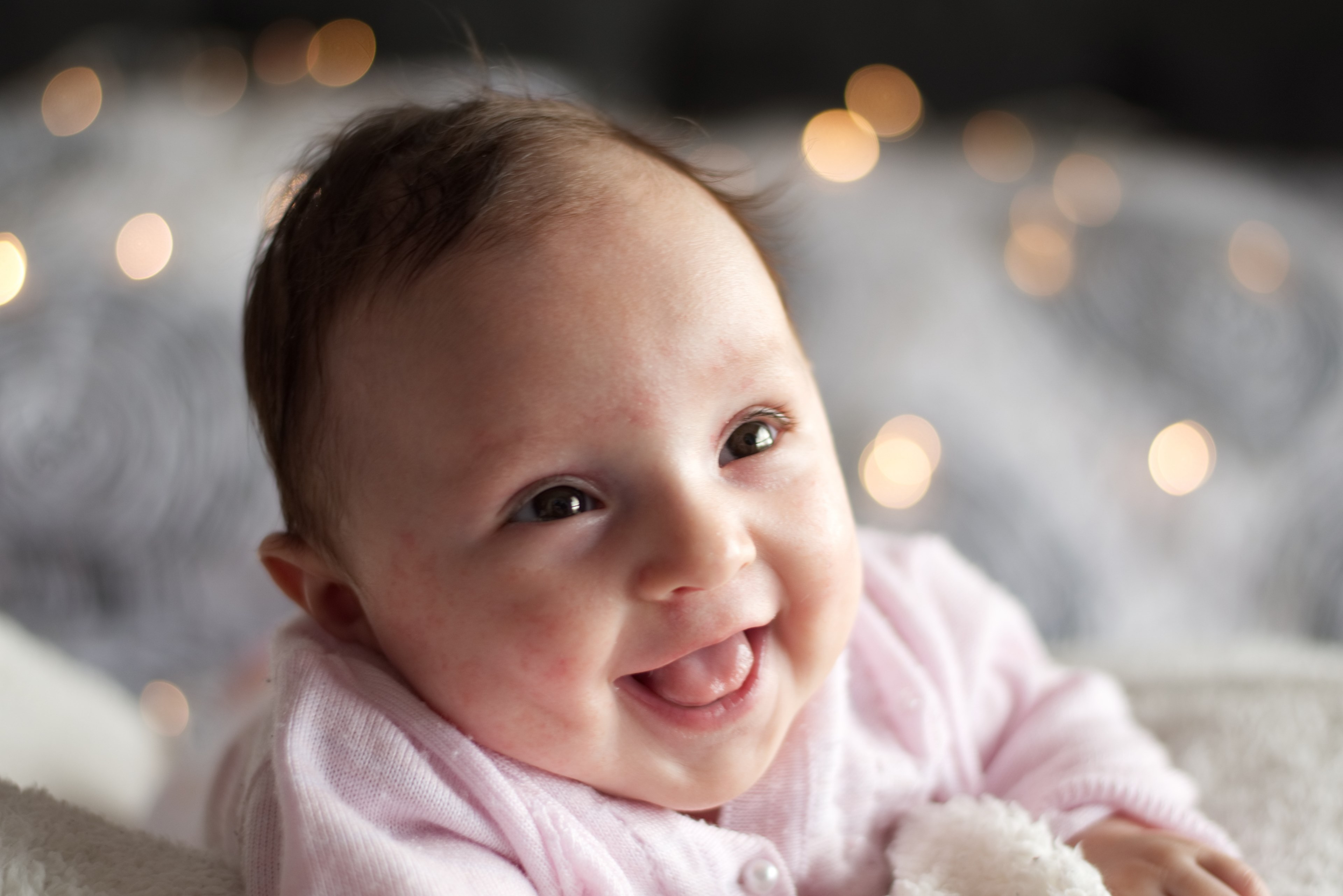 a baby smiling with his mouth open, _baby happy 4k, HD Wallpaper