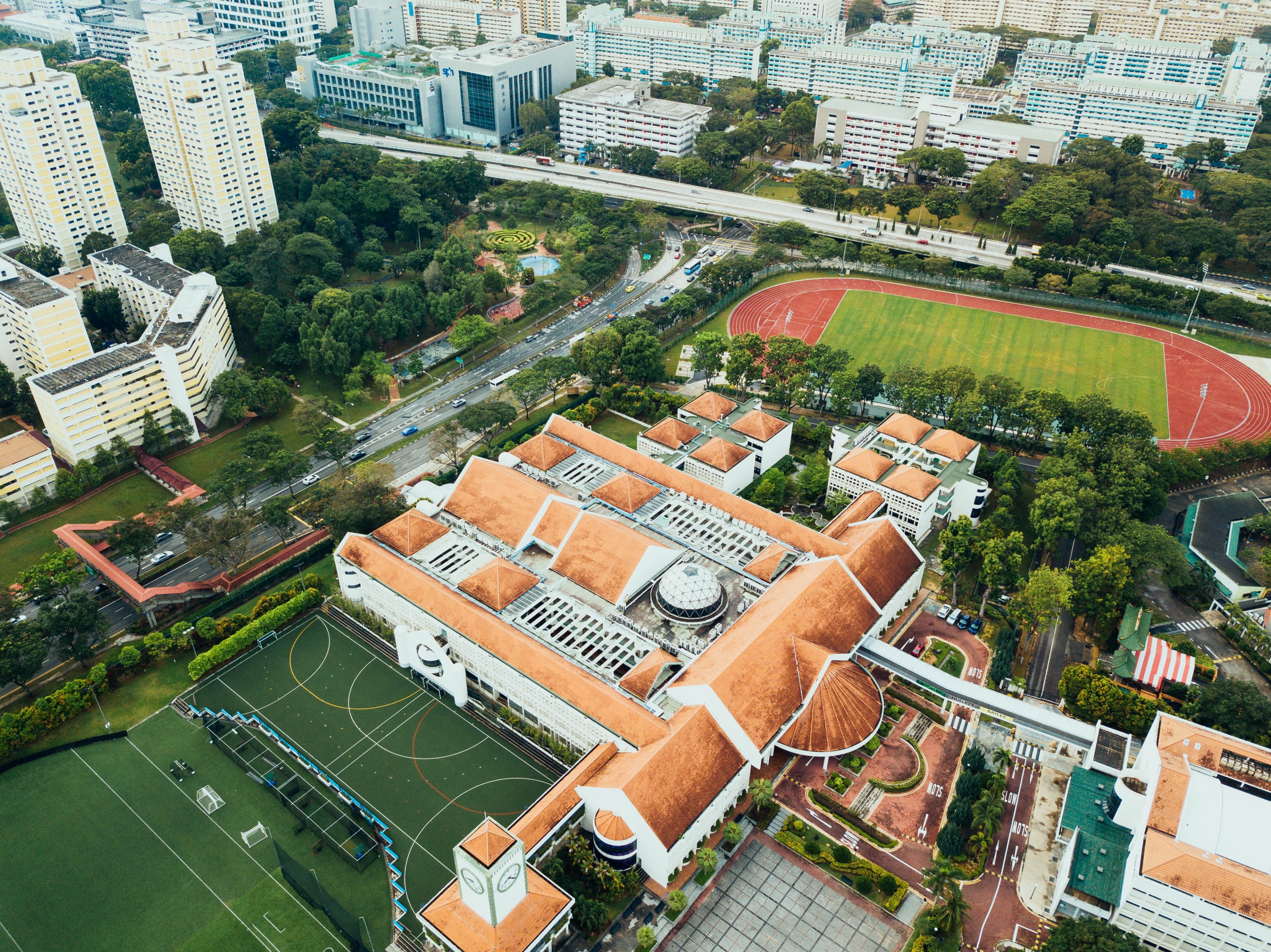 building roof rooftop and sports 4k, HD Wallpaper
