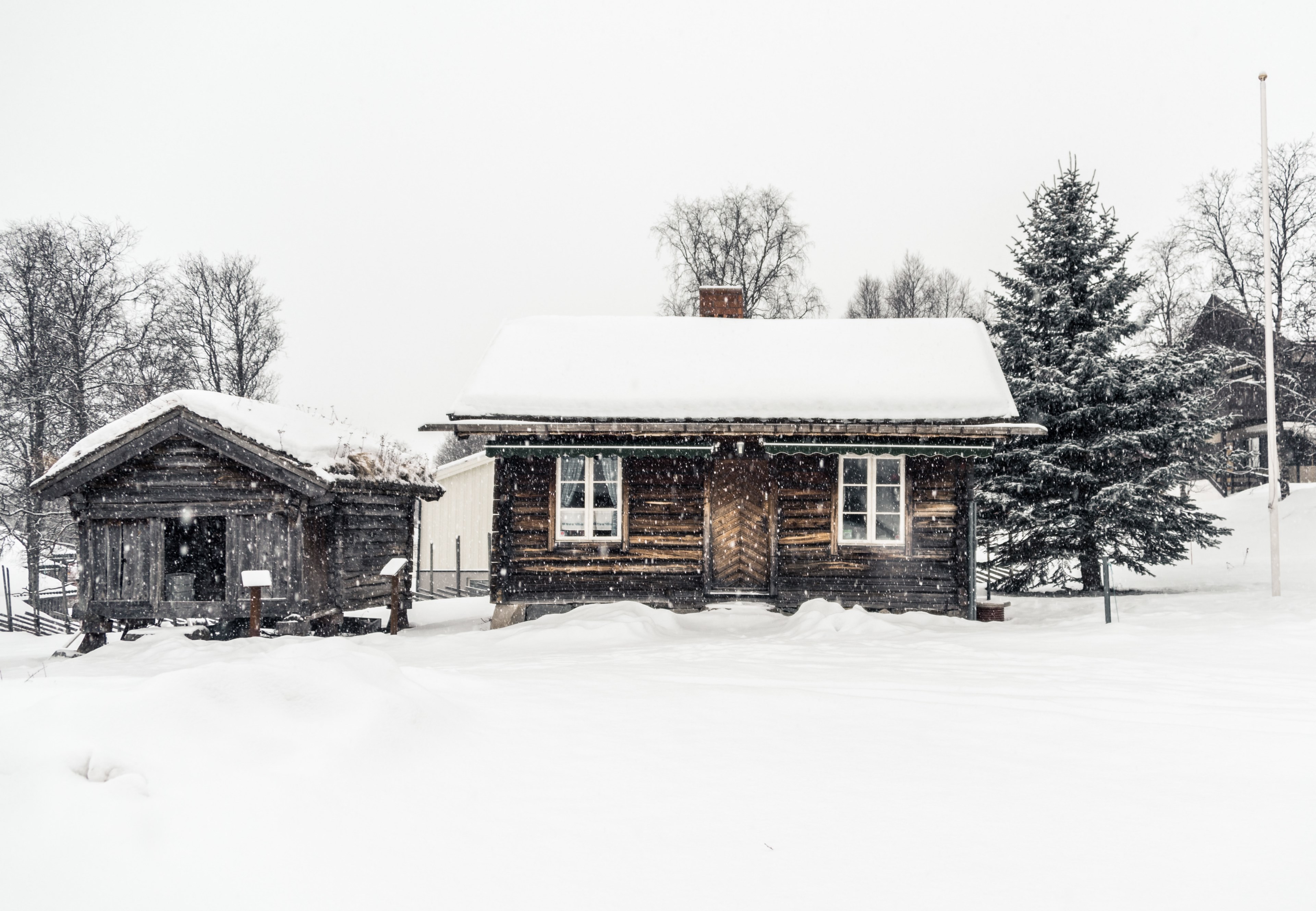 cabin chalet building and wooden 4k, HD Wallpaper