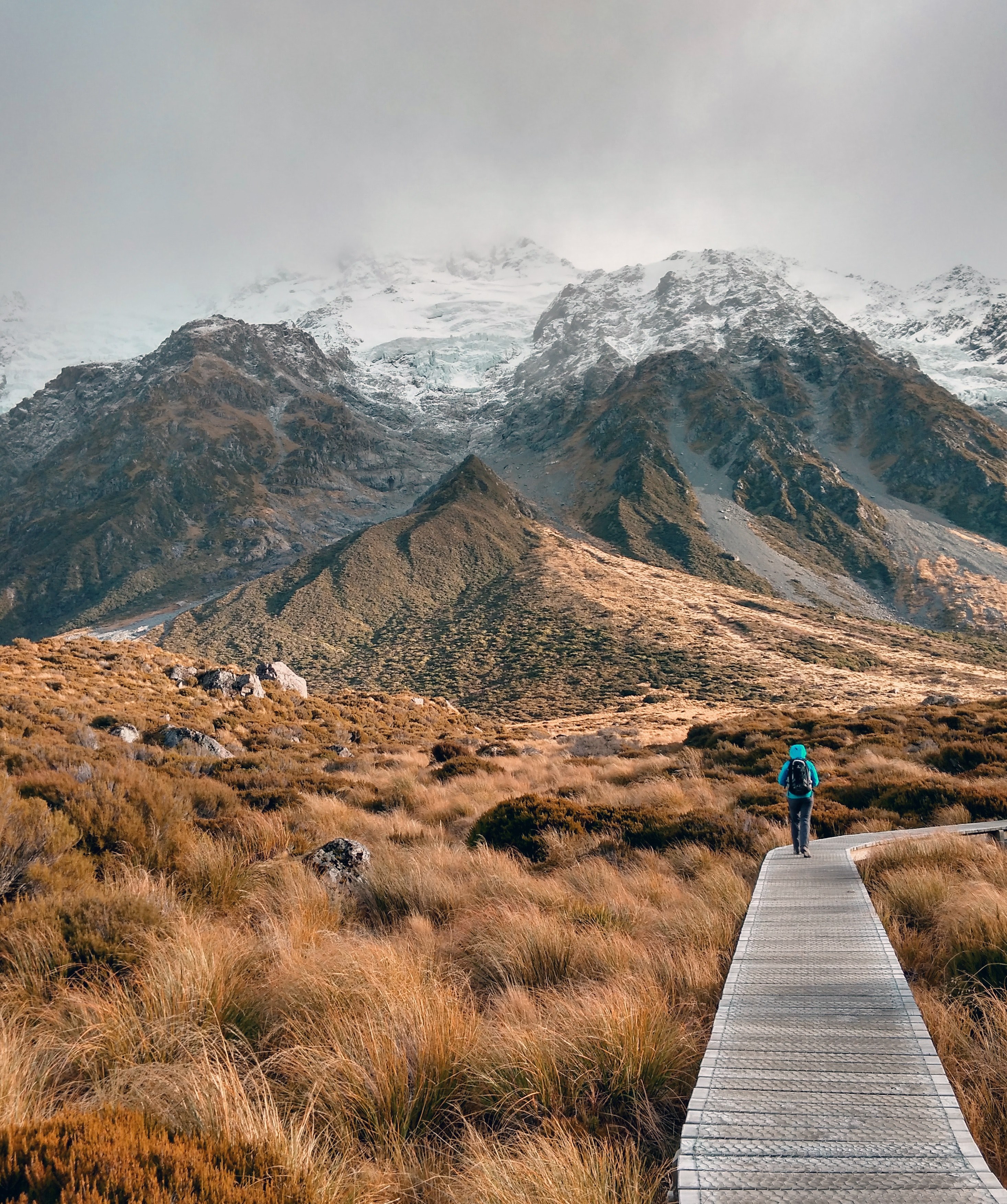 autumn hiking in new zealand 4k, Phone HD Wallpaper