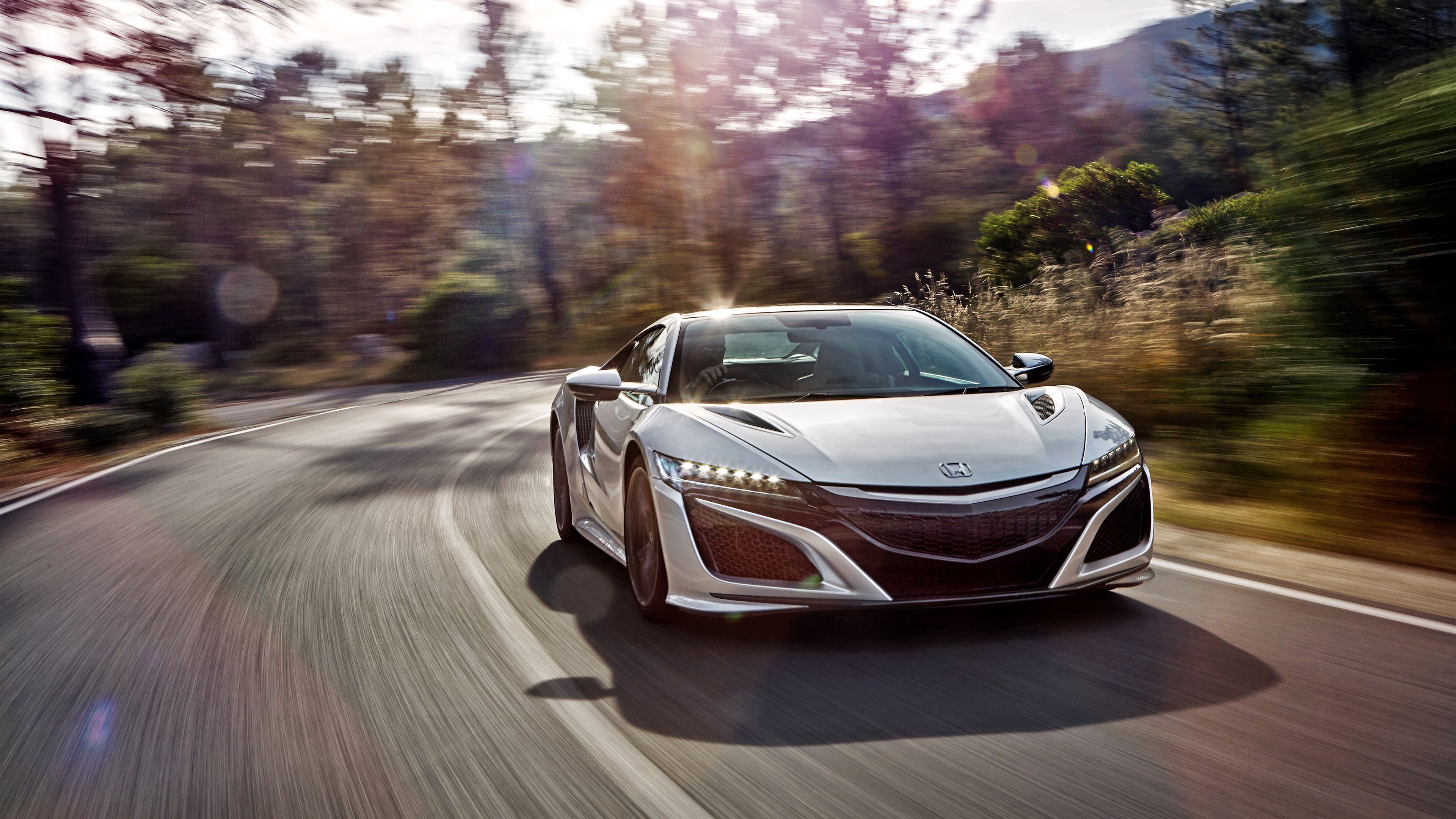 honda, acura, nsx, front view, speed, 4k, HD Wallpaper