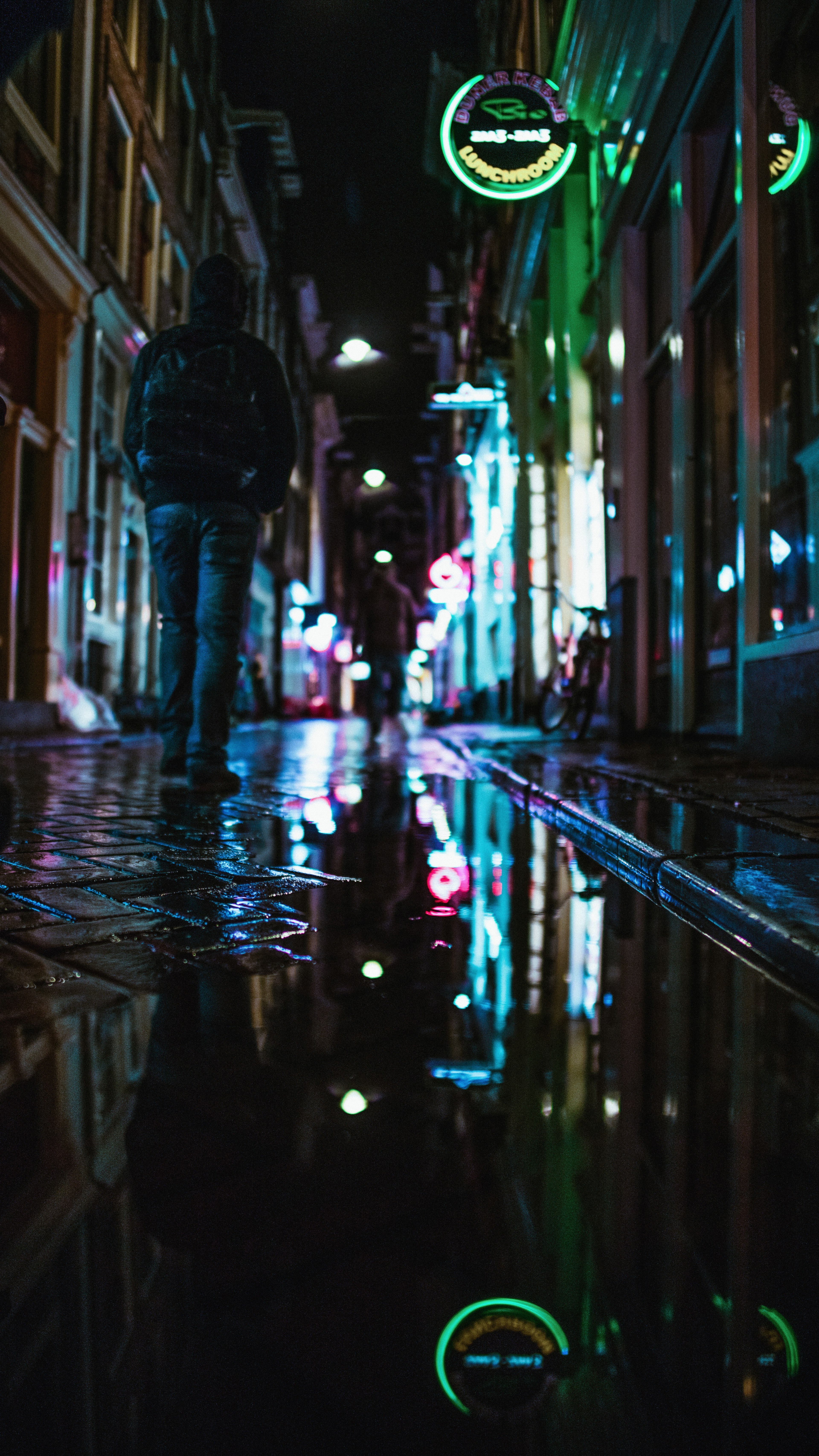 amsterdam lights 4k, Phone HD Wallpaper