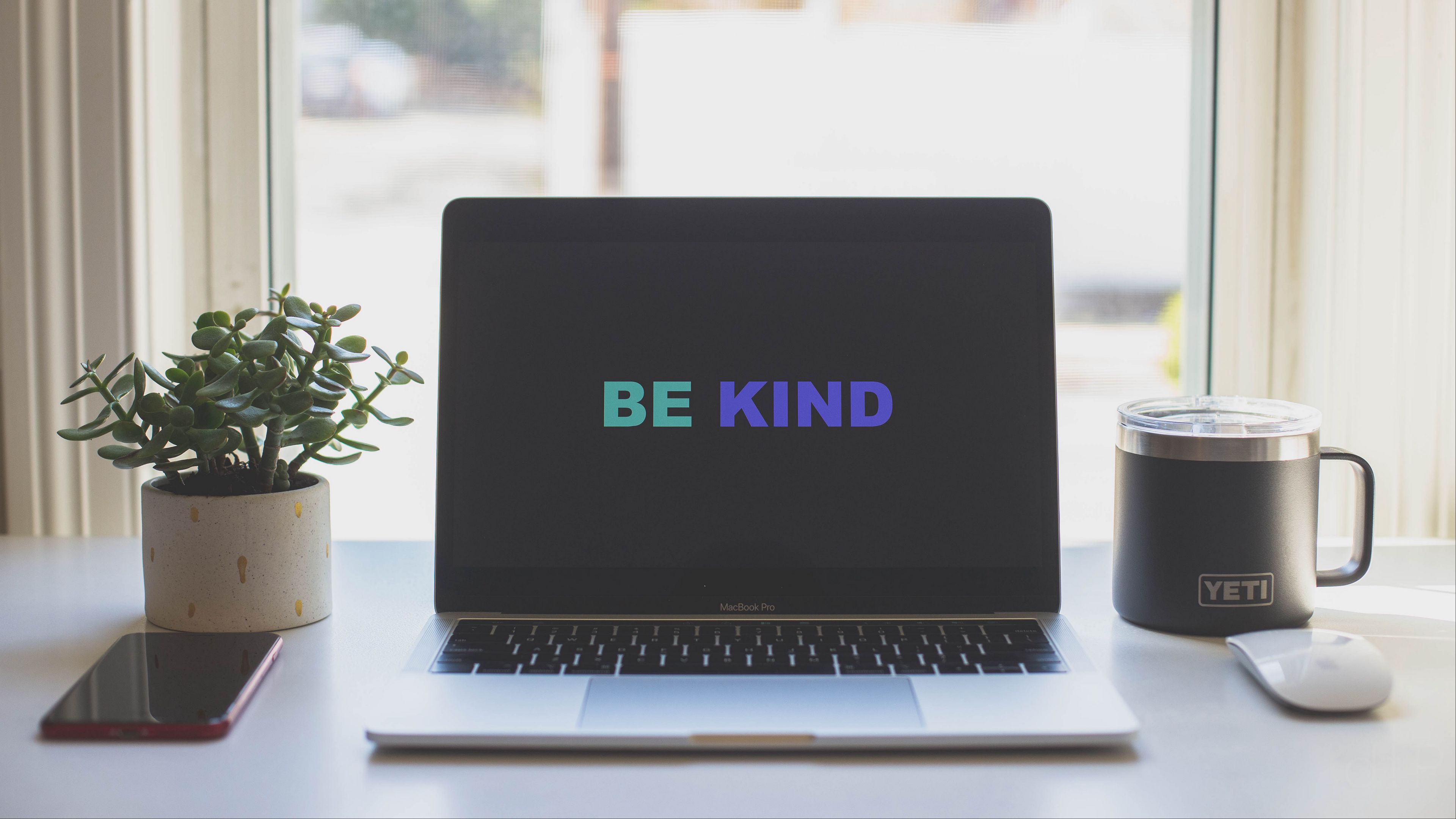 motivation, inscription, macbook, 4k, HD Wallpaper