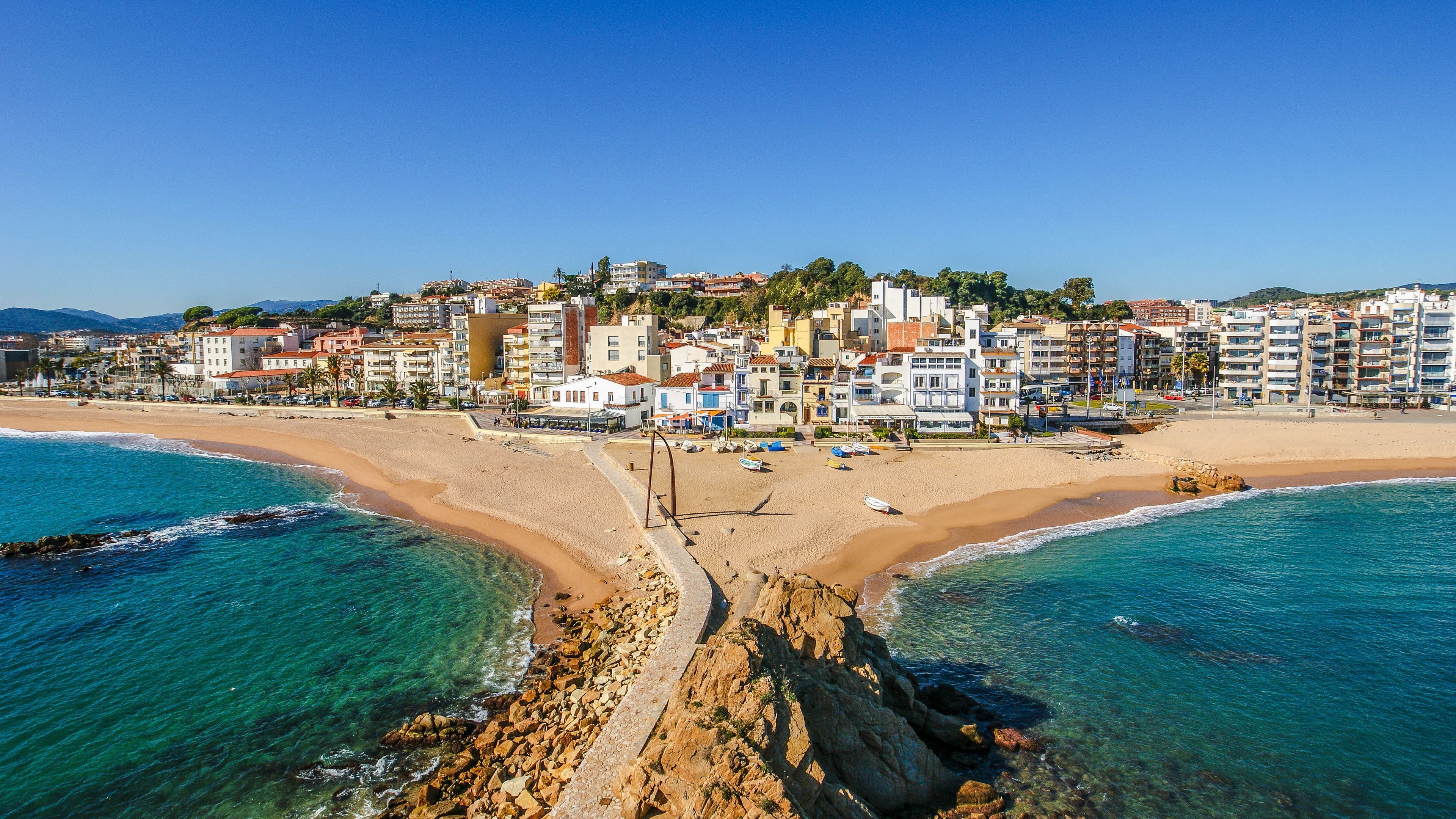 catalonia, resort, beach, 4k, HD Wallpaper
