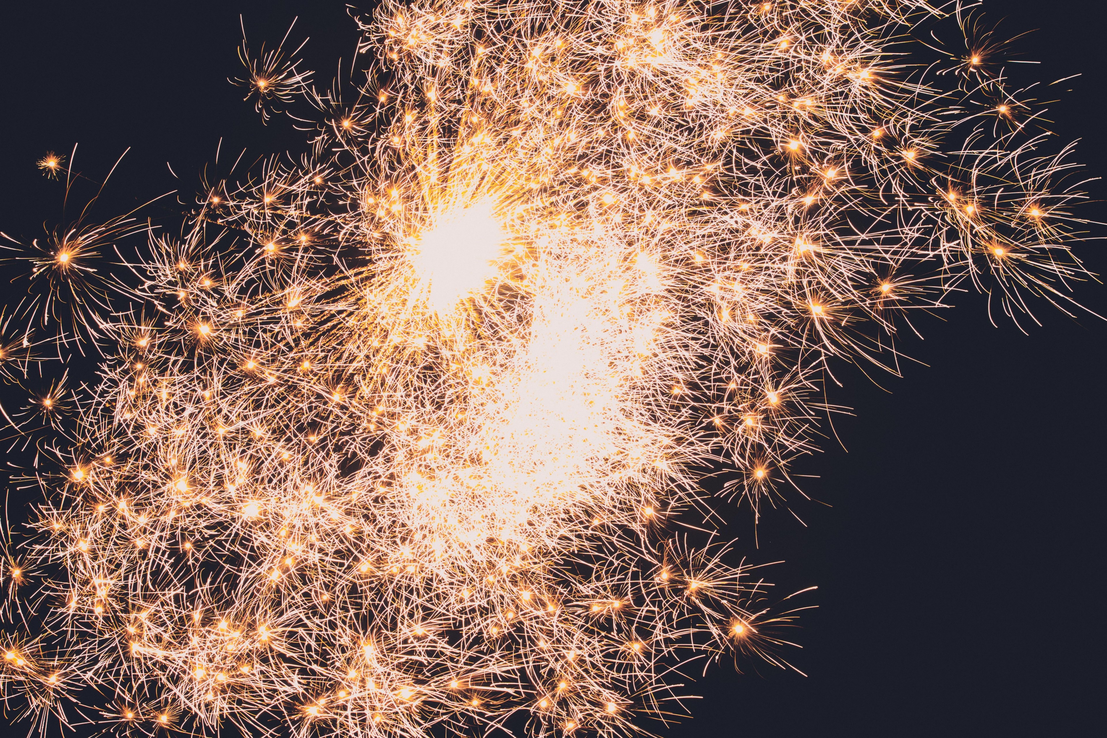 firework lights dark and night 4k, HD Wallpaper
