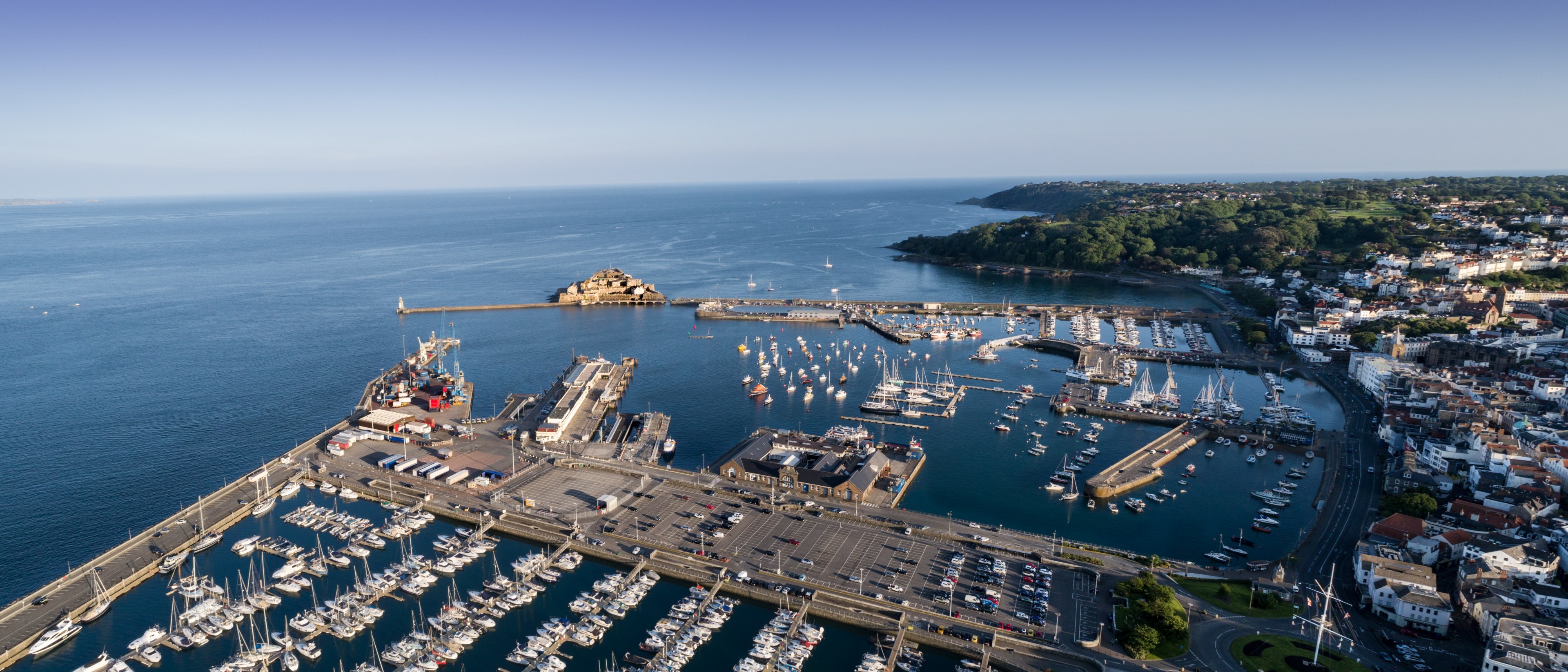 harbour st_ peter port and guernsey 4k, HD Wallpaper