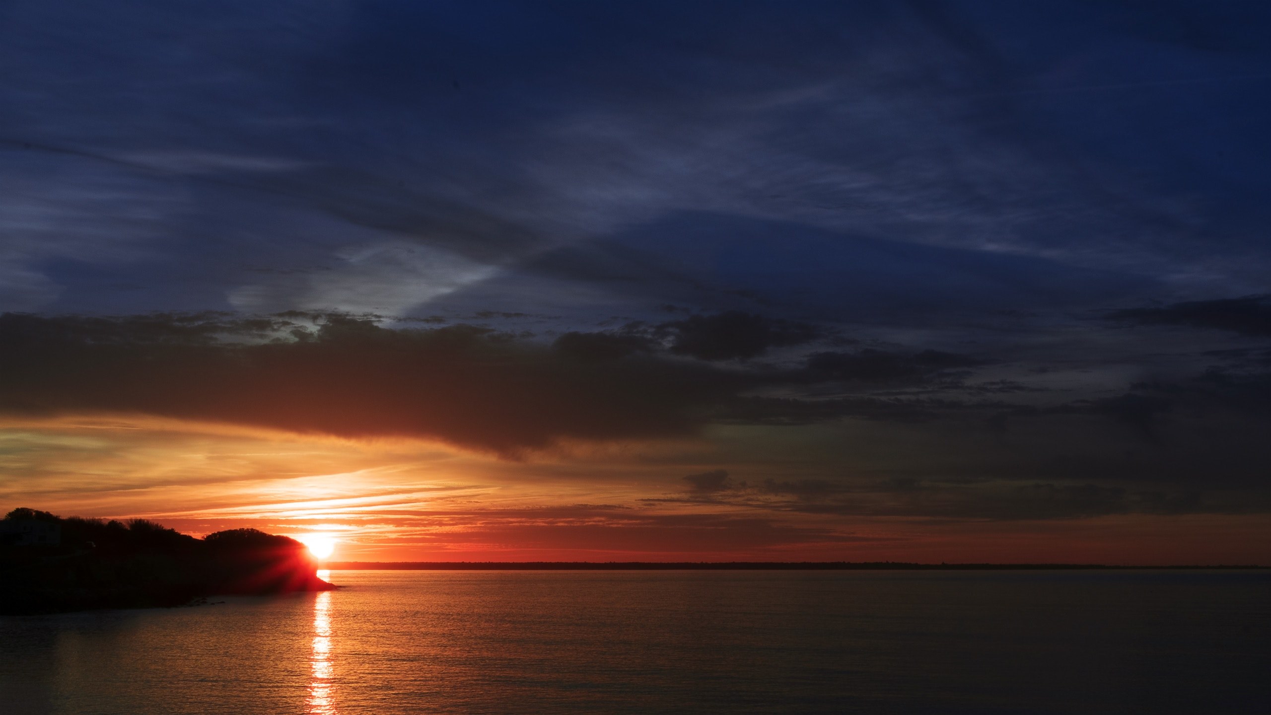sunset above the sea 4k, HD Wallpaper