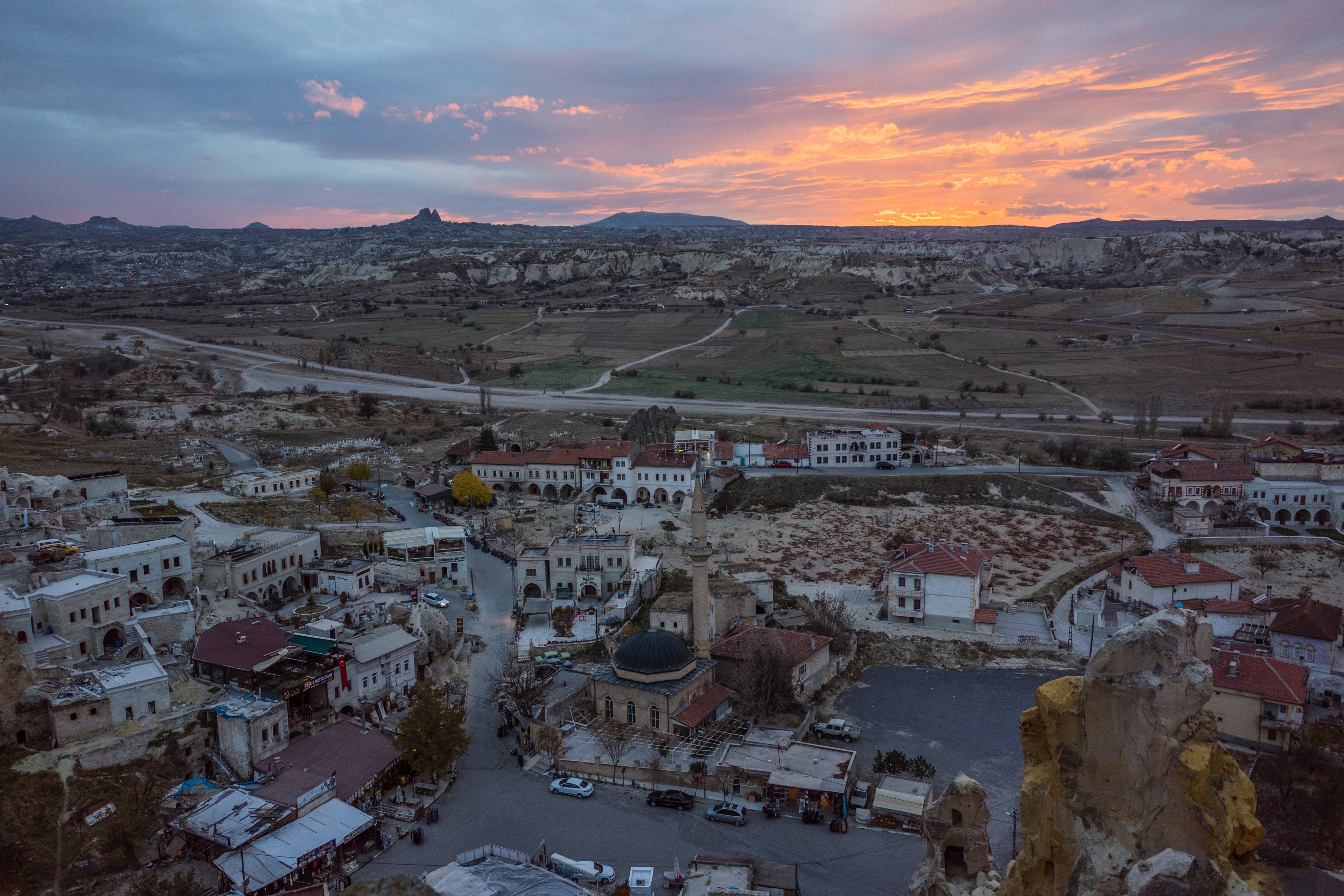cappadocia sunset 4k, HD Wallpaper