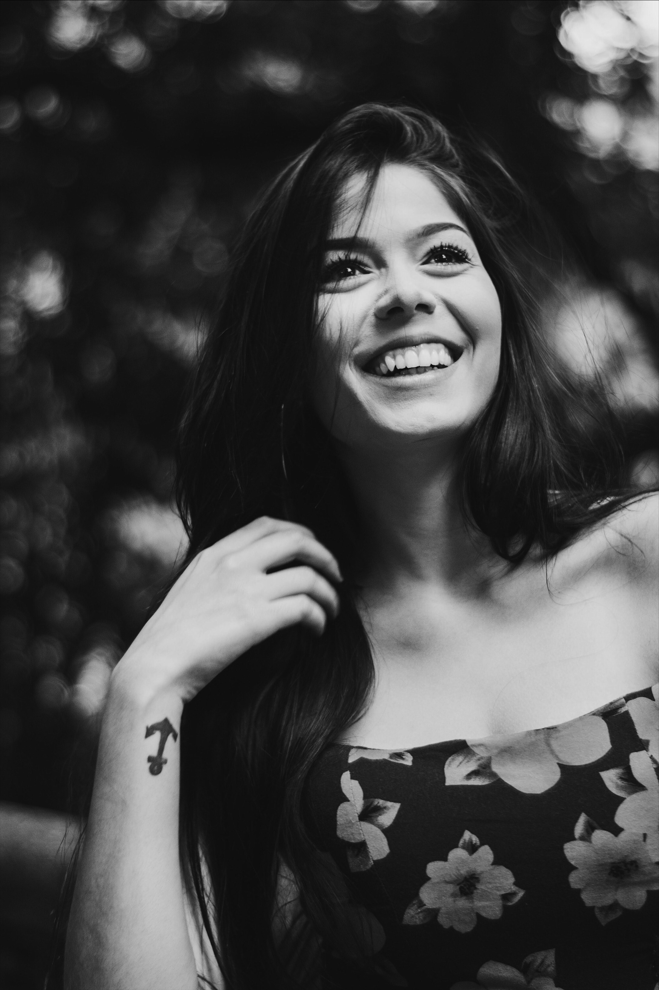 woman female tattoo and anchor hd, 4k, Phone HD Wallpaper