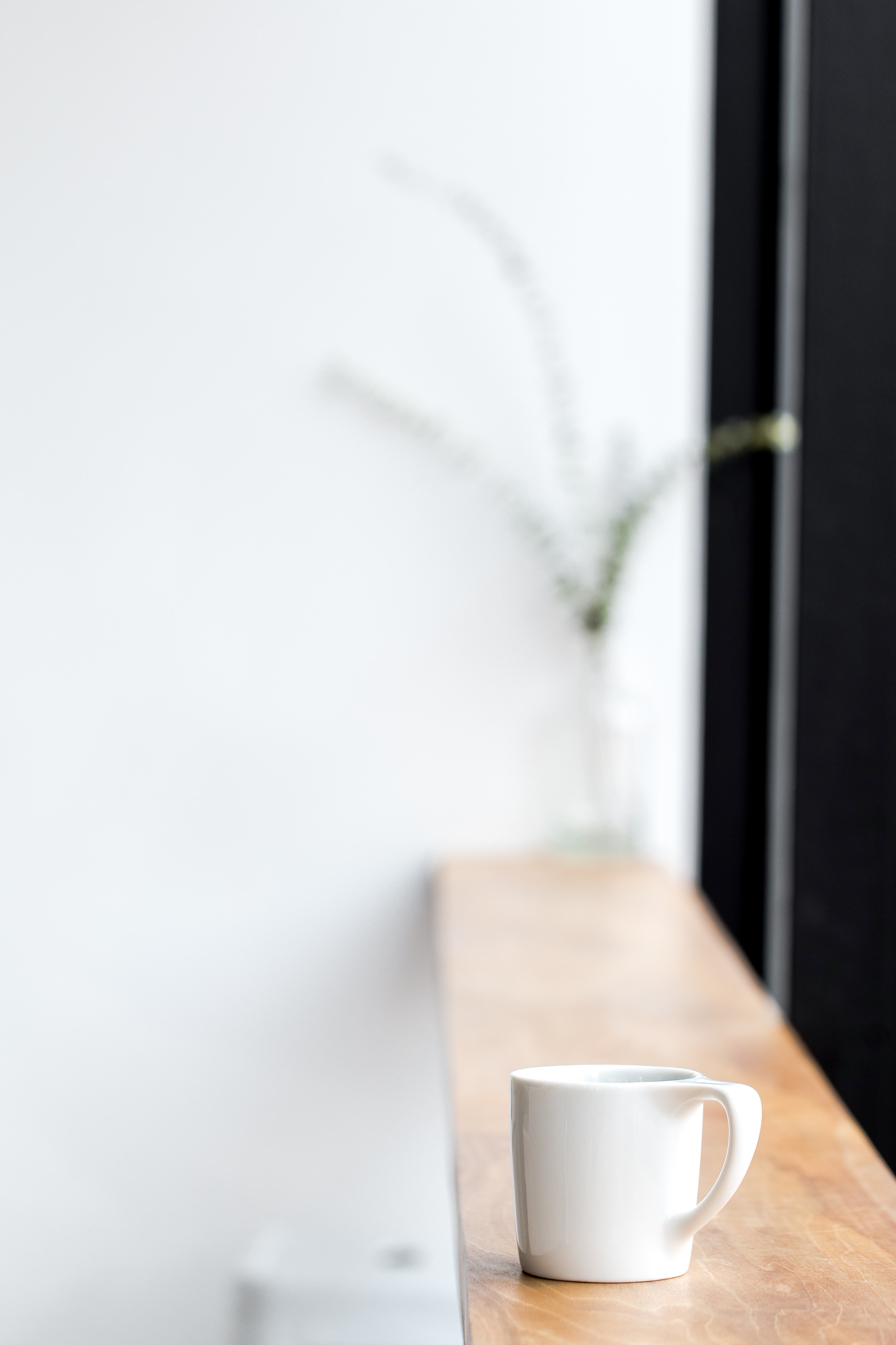 cup mug white and shelf hd, 4k, Phone HD Wallpaper