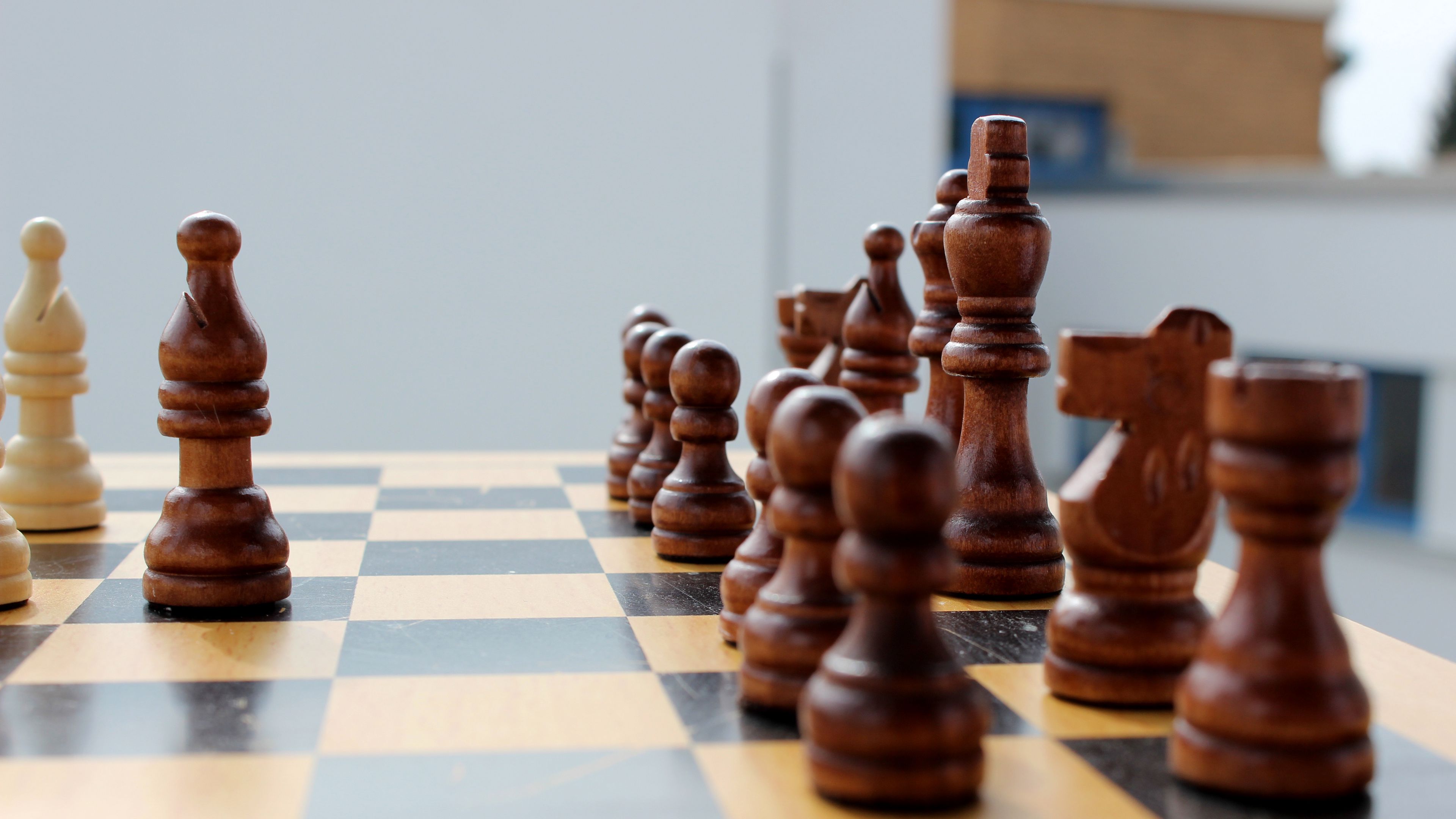 chess, chess board, figures, 4k, HD Wallpaper