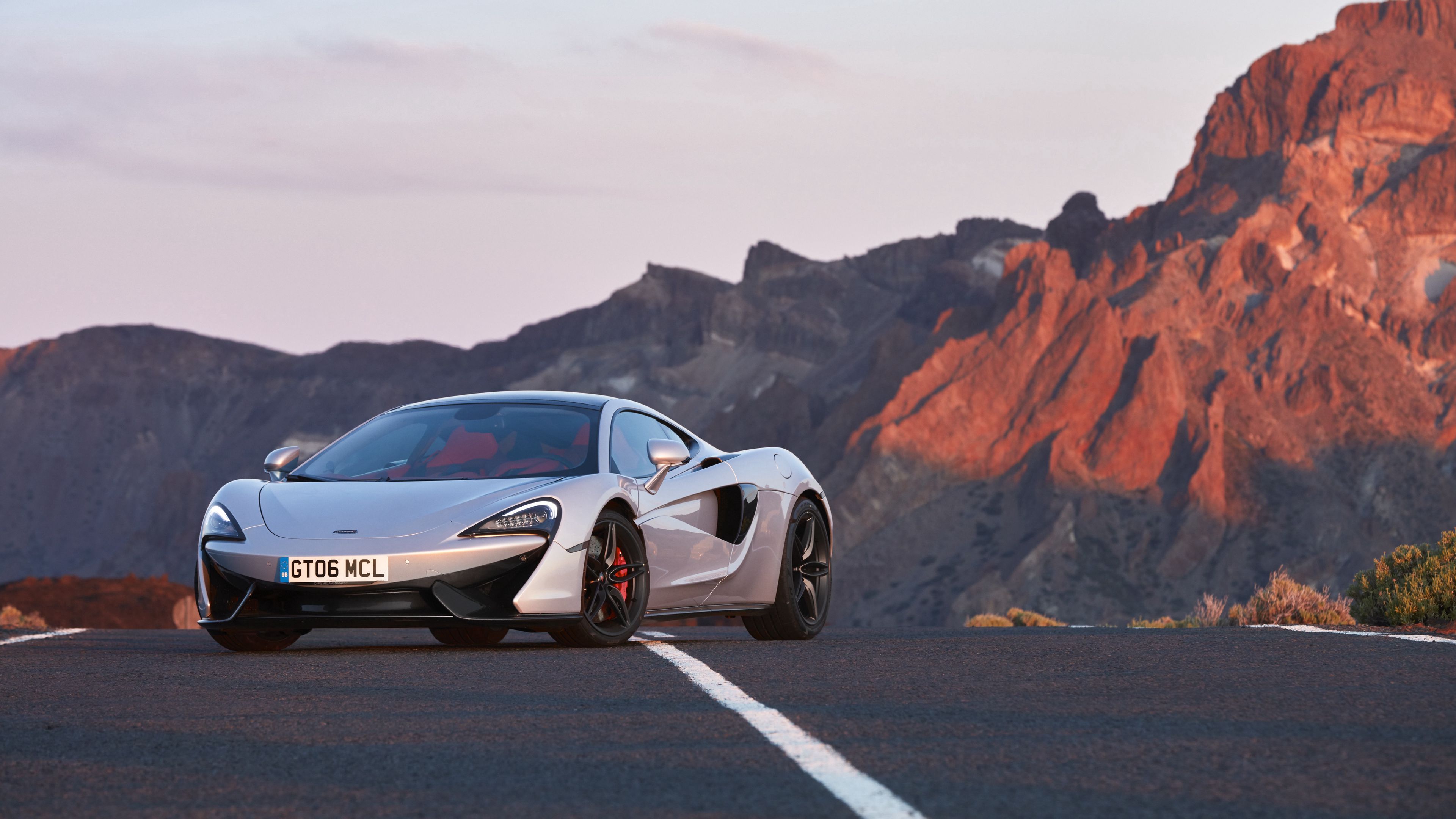 mclaren, 570gt, side view, gray, 4k, HD Wallpaper