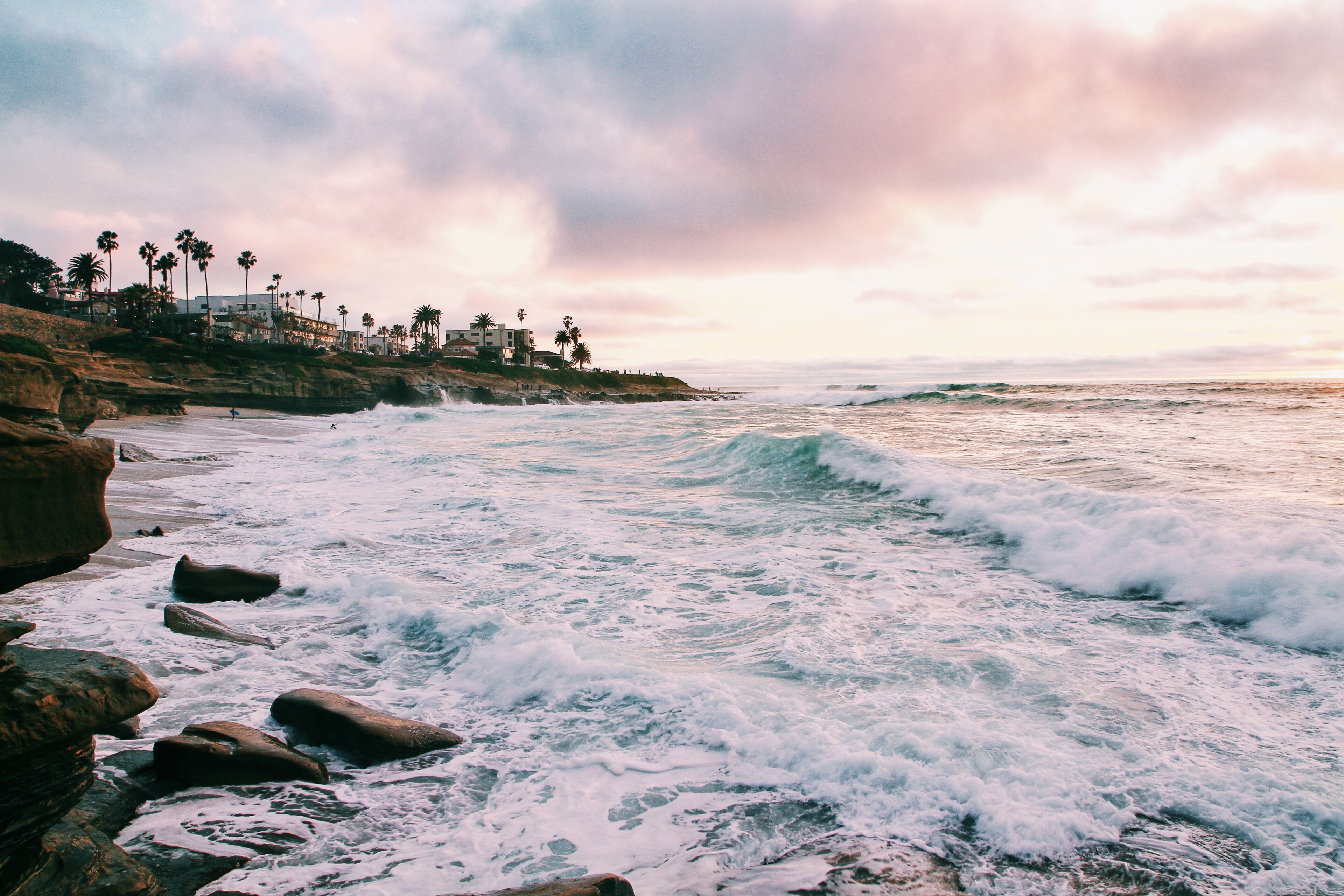 water ocean wave and coast 4k, HD Wallpaper