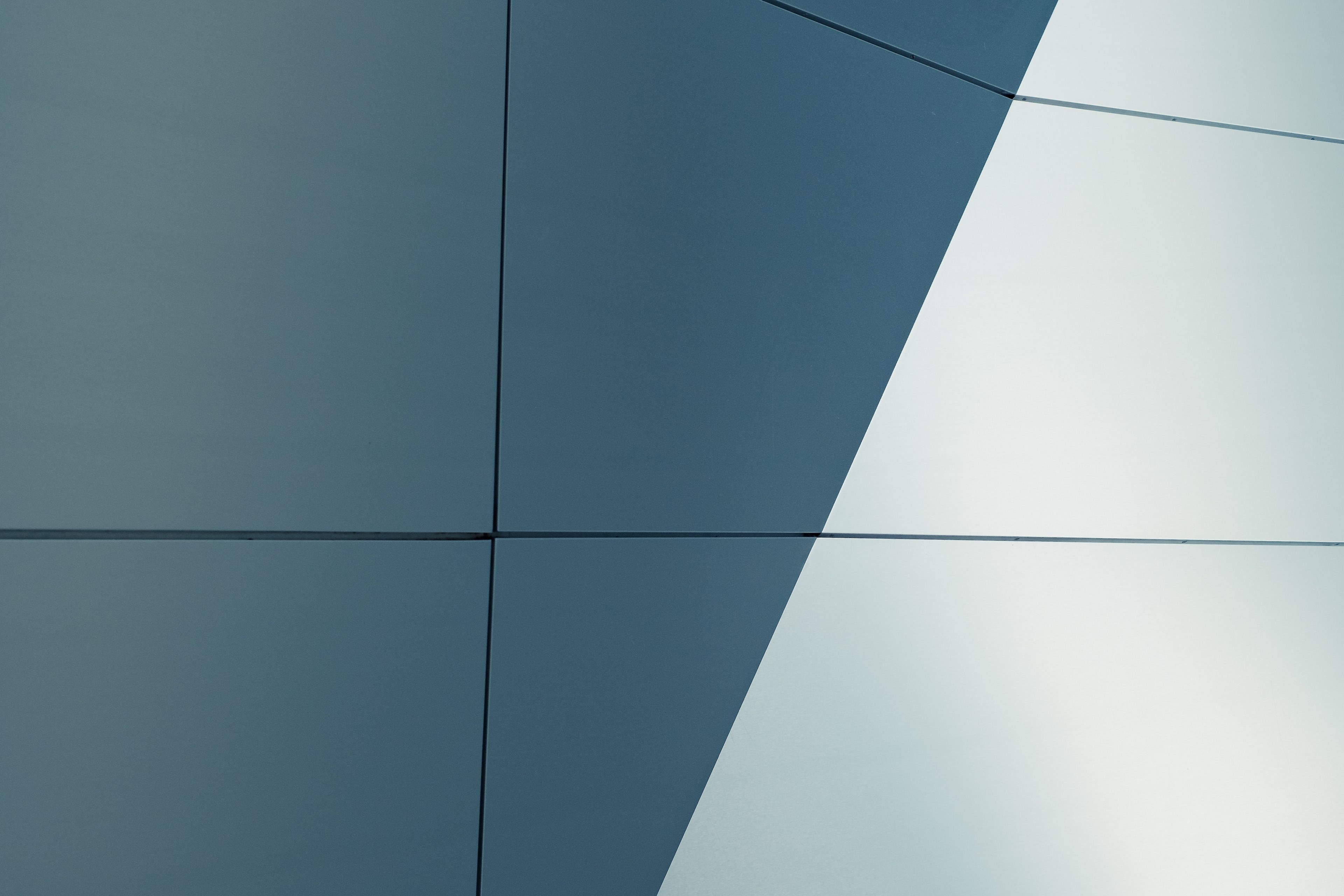modern architecture and shadow at akron art museum, shaded white architecture 4k, HD Wallpaper