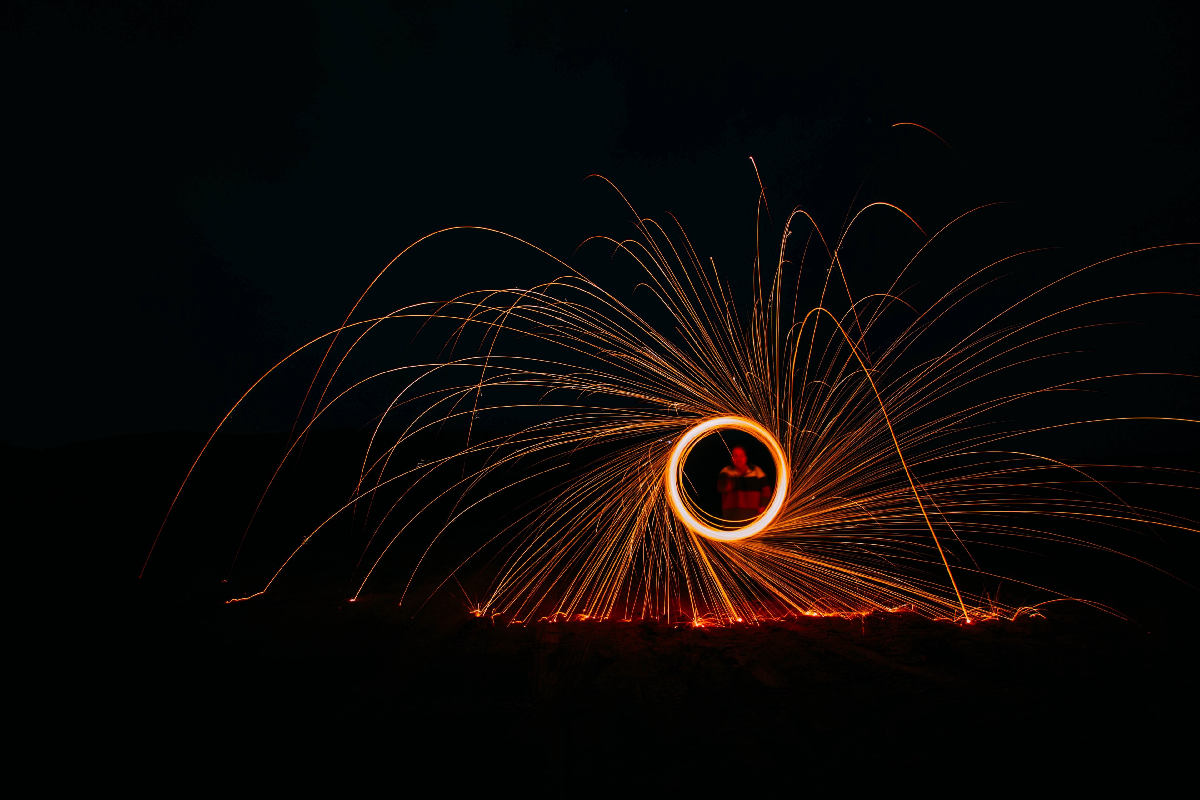 light swirl dark and bright 4k, HD Wallpaper