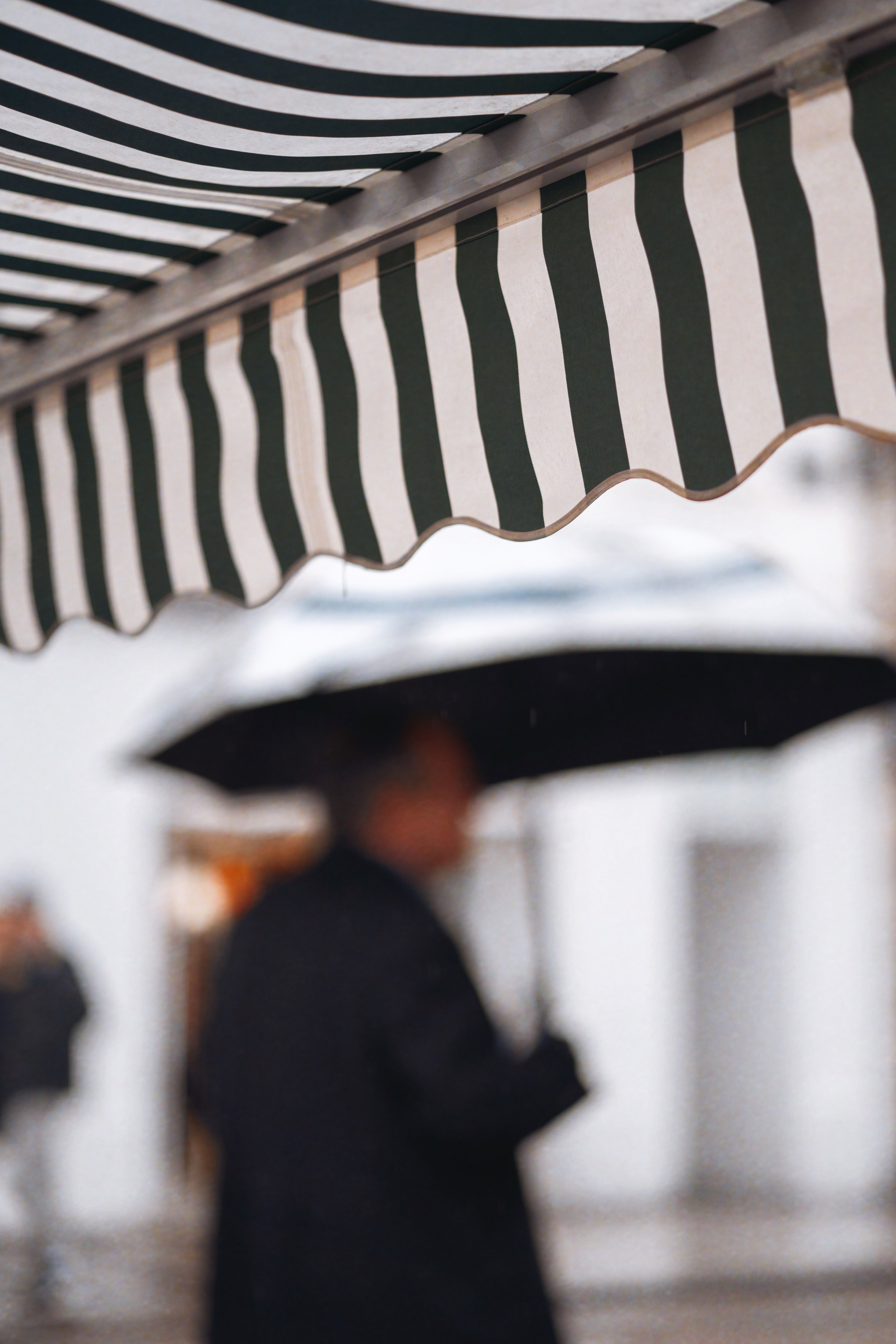 canopy black and white cafe and bar hd, 4k, Phone HD Wallpaper