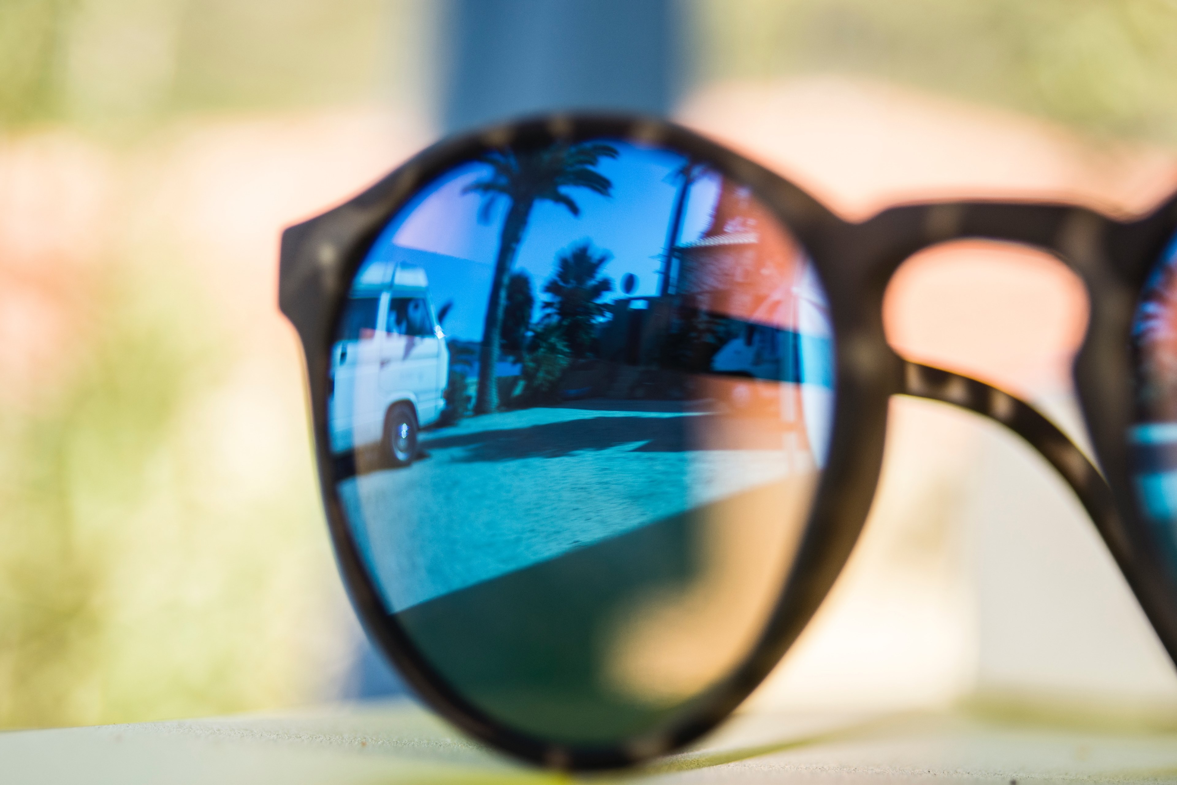 palms in the sunglass 4k, HD Wallpaper