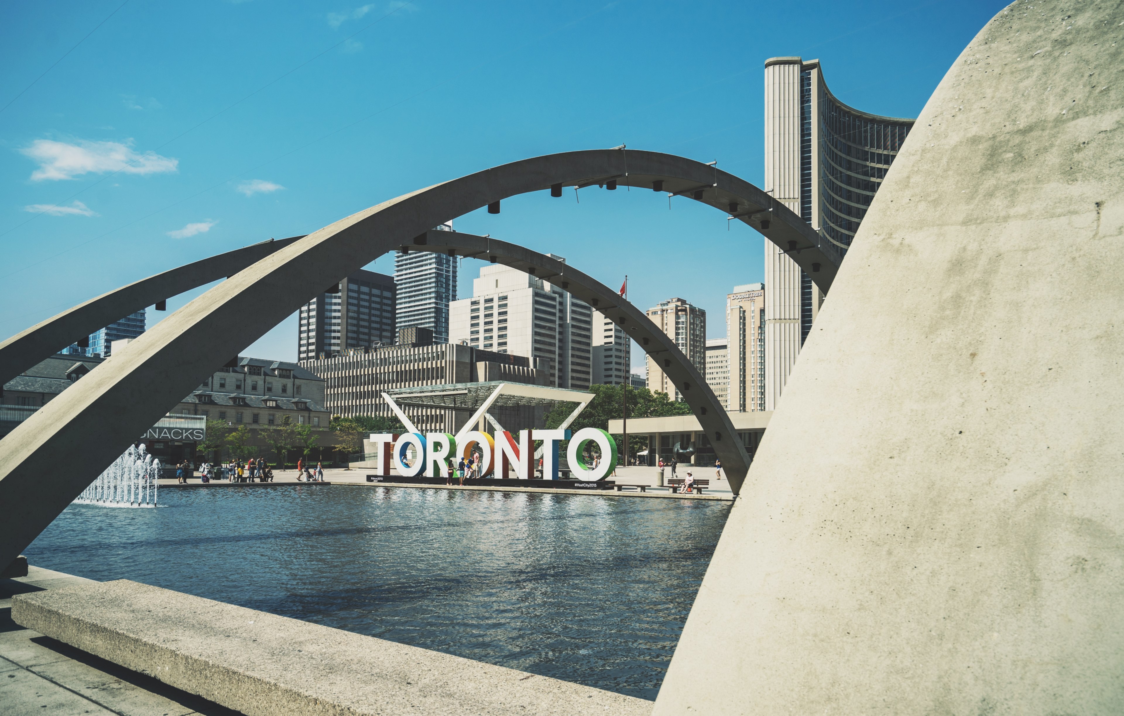 block letter toronto sign in a public space downtown, toronto landmarks 4k, HD Wallpaper