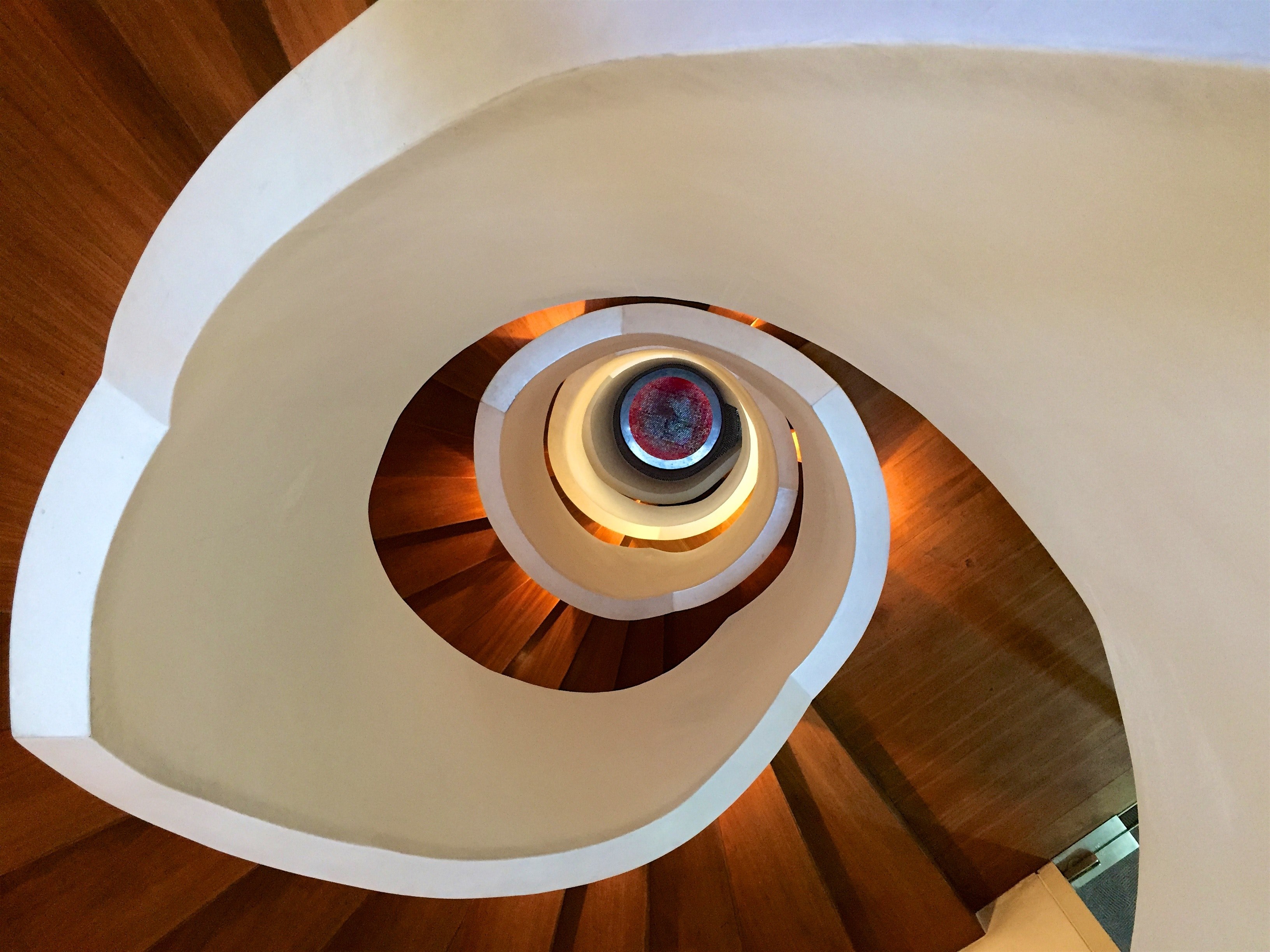 spiral staircase and seoul 4k, HD Wallpaper
