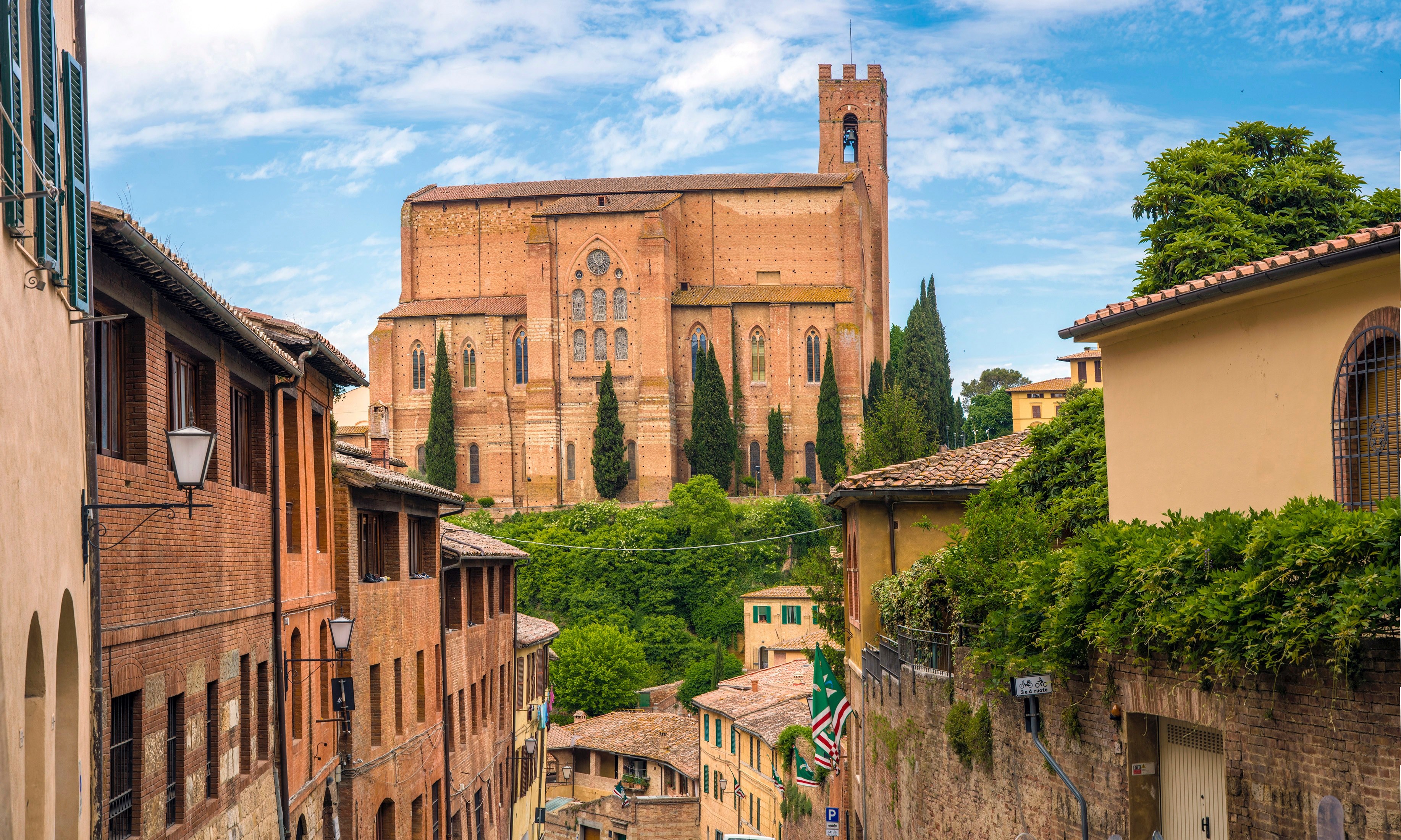 basilica tuscany san domenico and europe 4k, HD Wallpaper