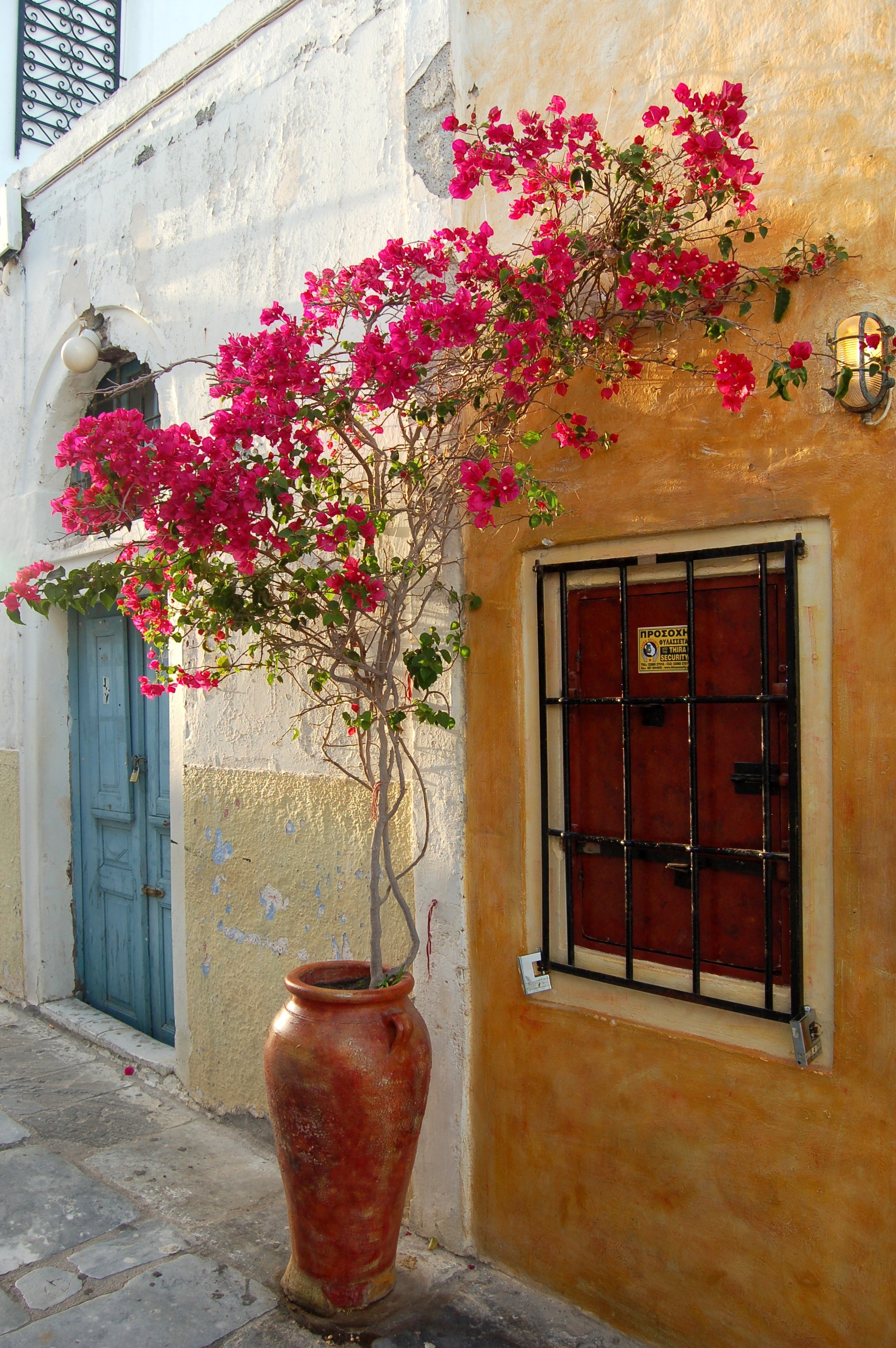 santorini greece 4k, Phone HD Wallpaper