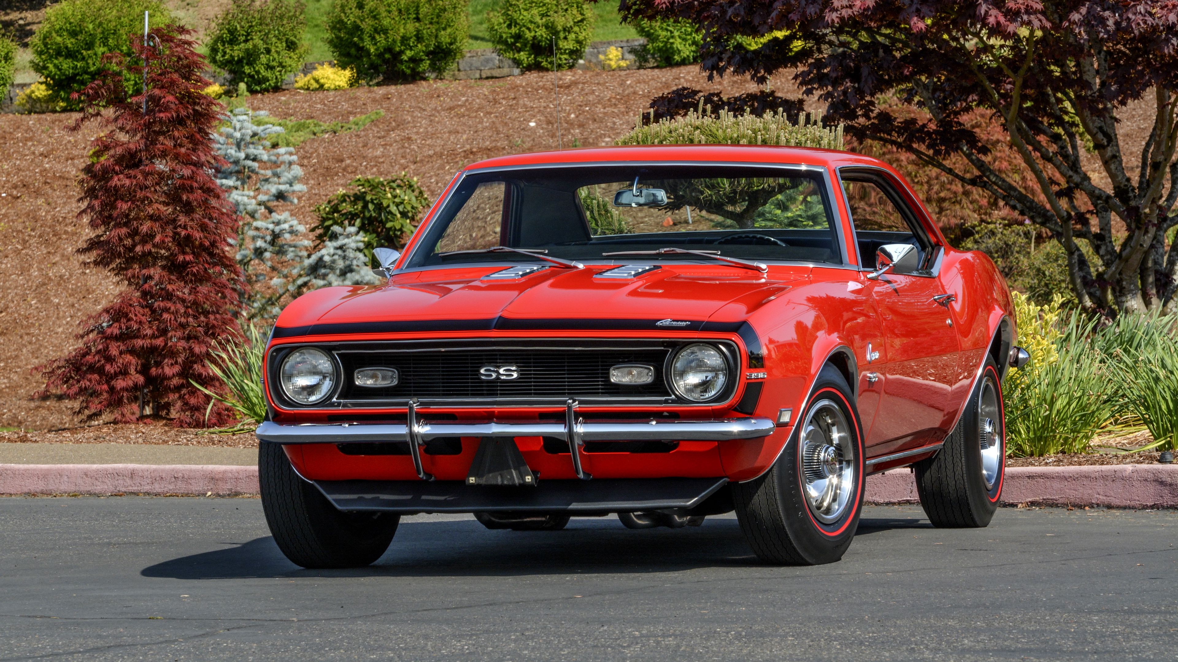 chevrolet, copo, camaro, yenko, sc 427, red, front view, 4k, HD Wallpaper