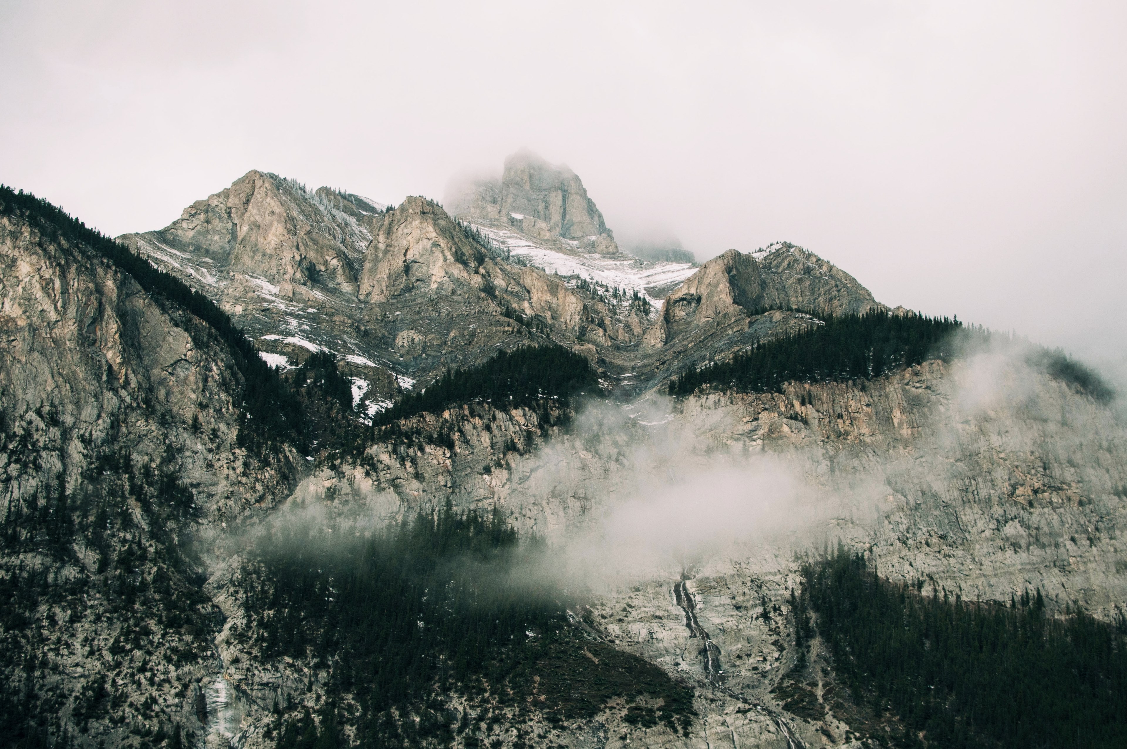 albertum fog and mountain 4k, HD Wallpaper