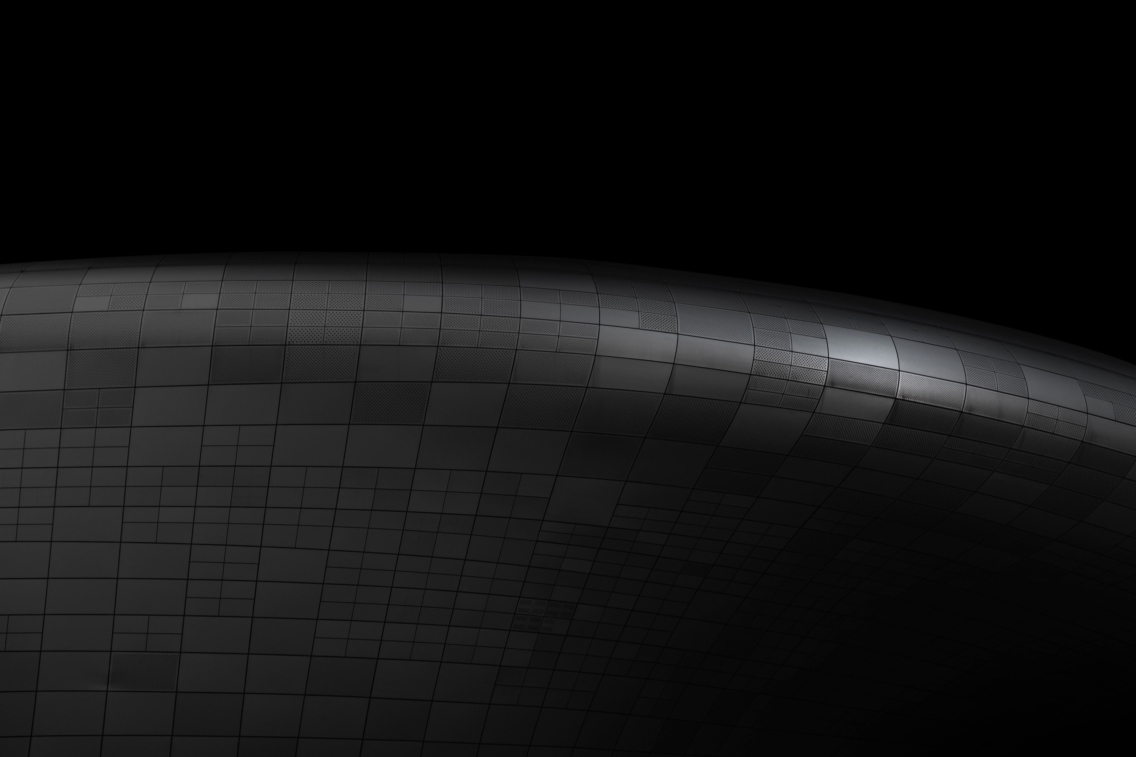 a smooth steel overhang in a building facade, minimal smooth steel edge 4k, HD Wallpaper