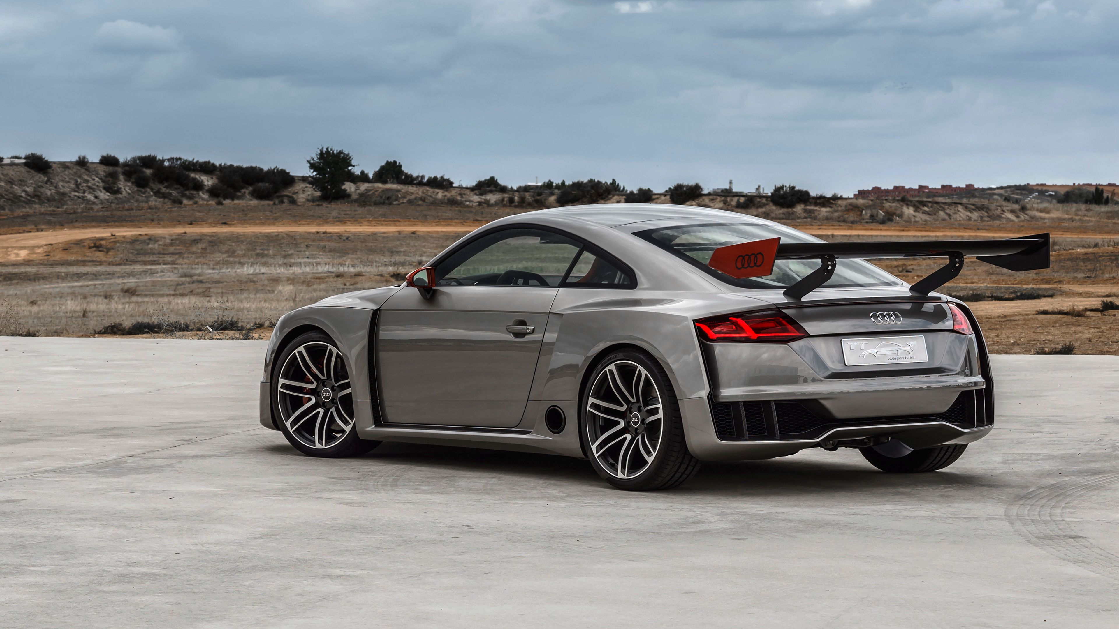 audi, tt, gray, side view, 4k, HD Wallpaper