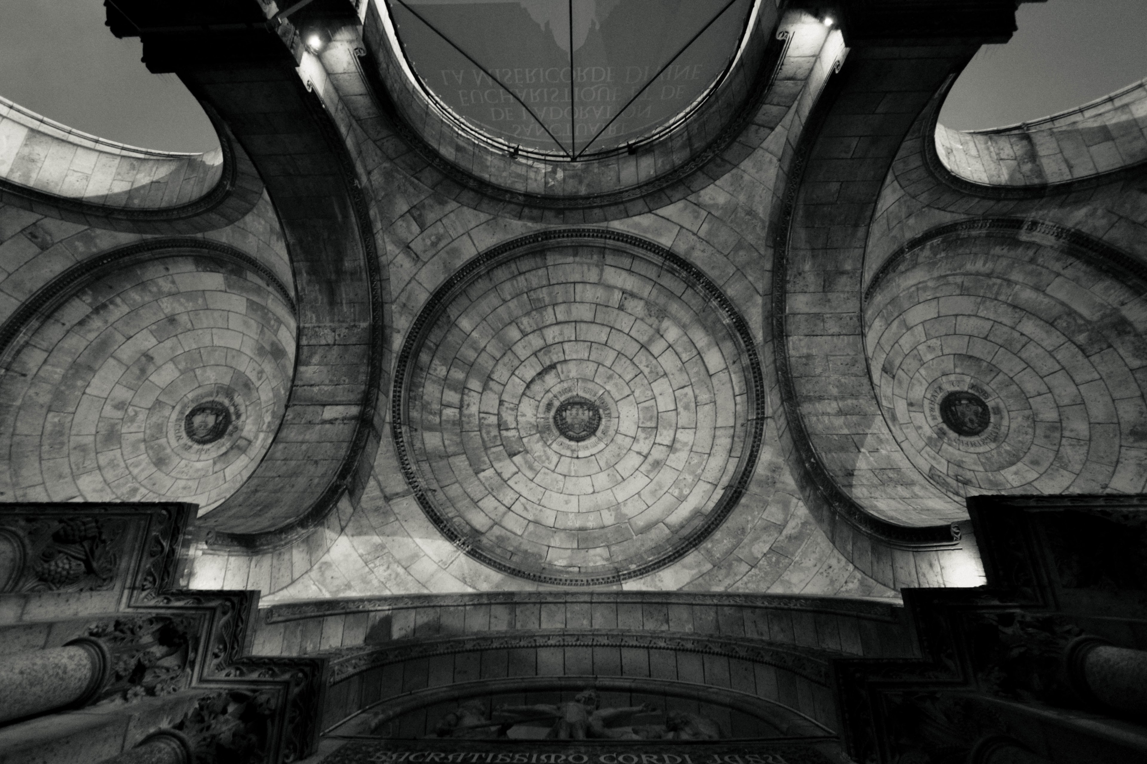 circular architecture in a building in france, _france architecture 4k, HD Wallpaper