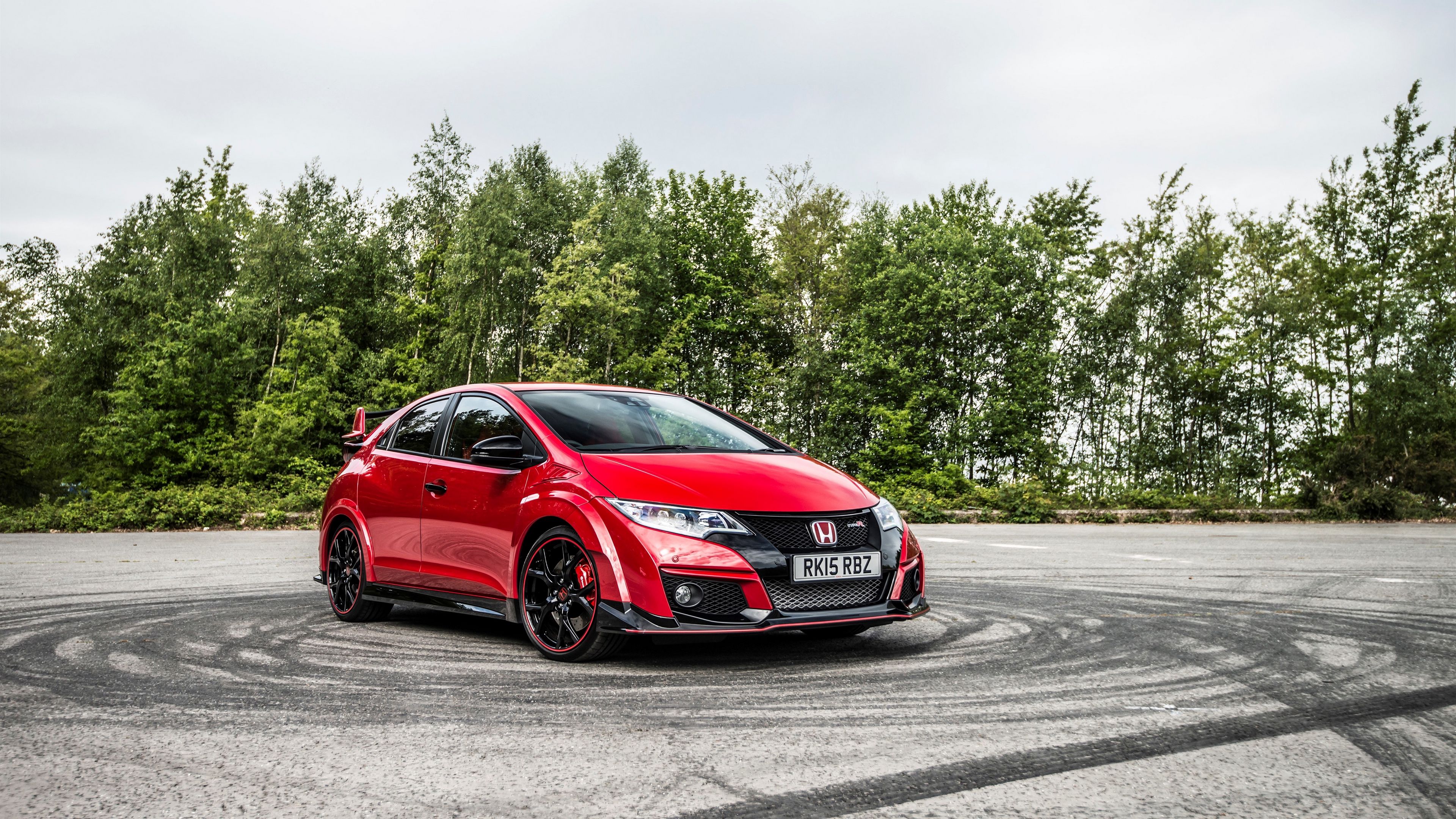 honda, civic, type r, side view, 4k, HD Wallpaper