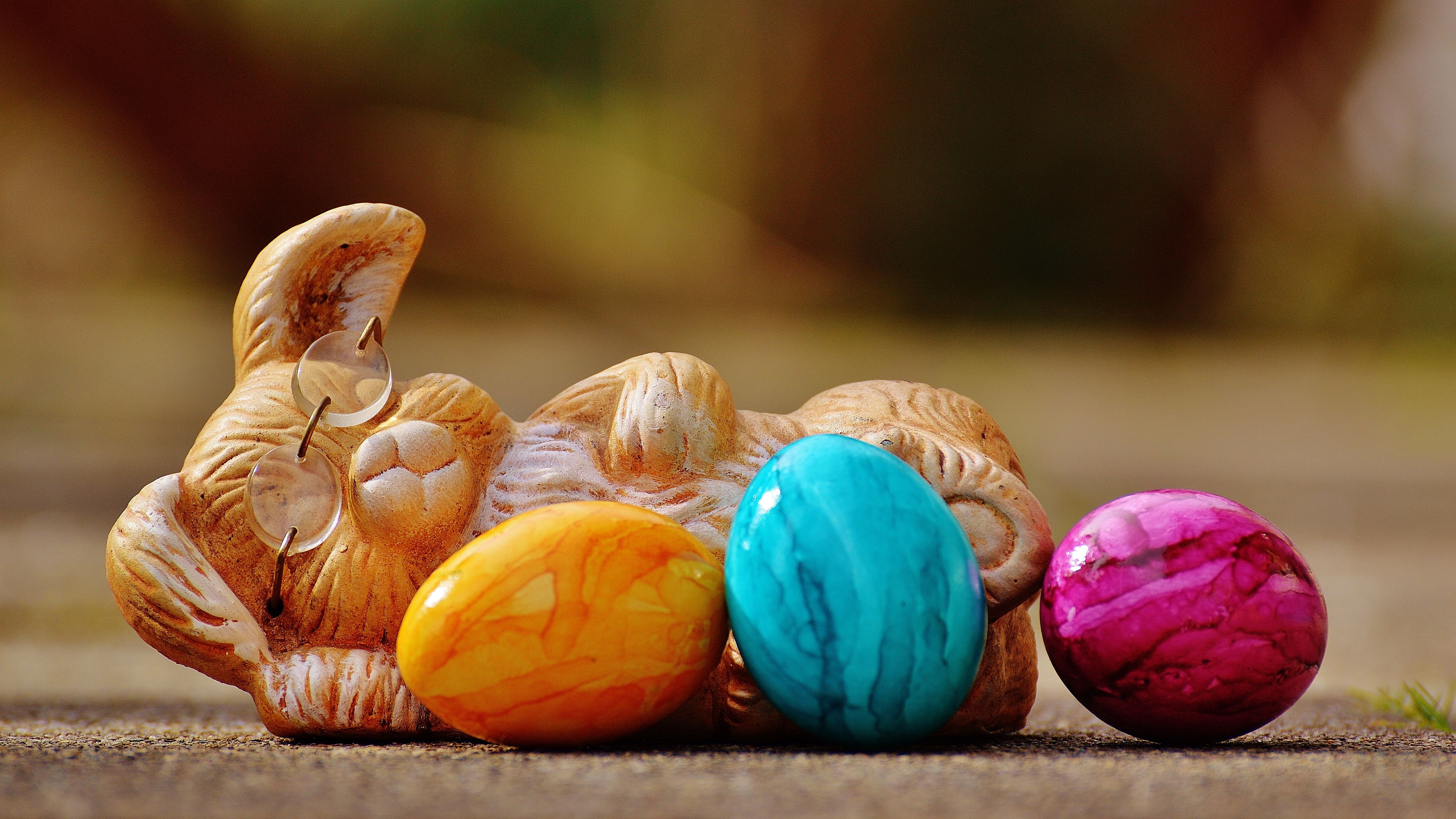 easter, easter bunny, eggs, 4k, HD Wallpaper