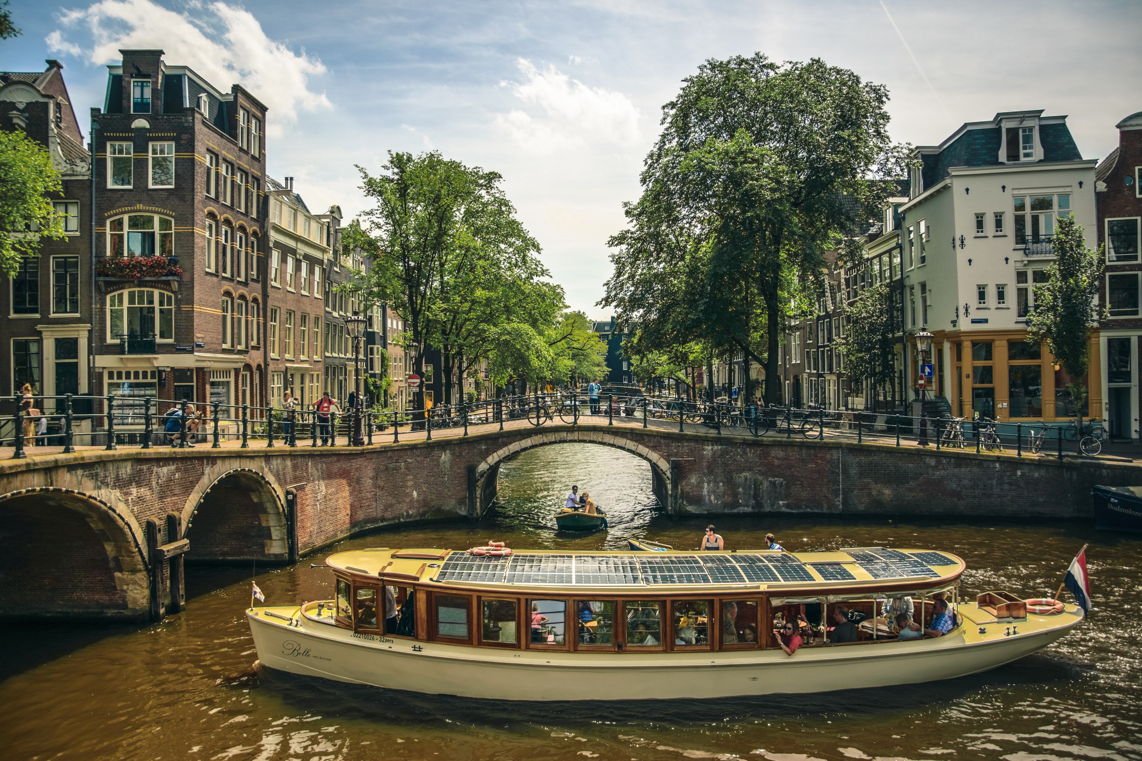 canal city dutch and netherland 4k, HD Wallpaper