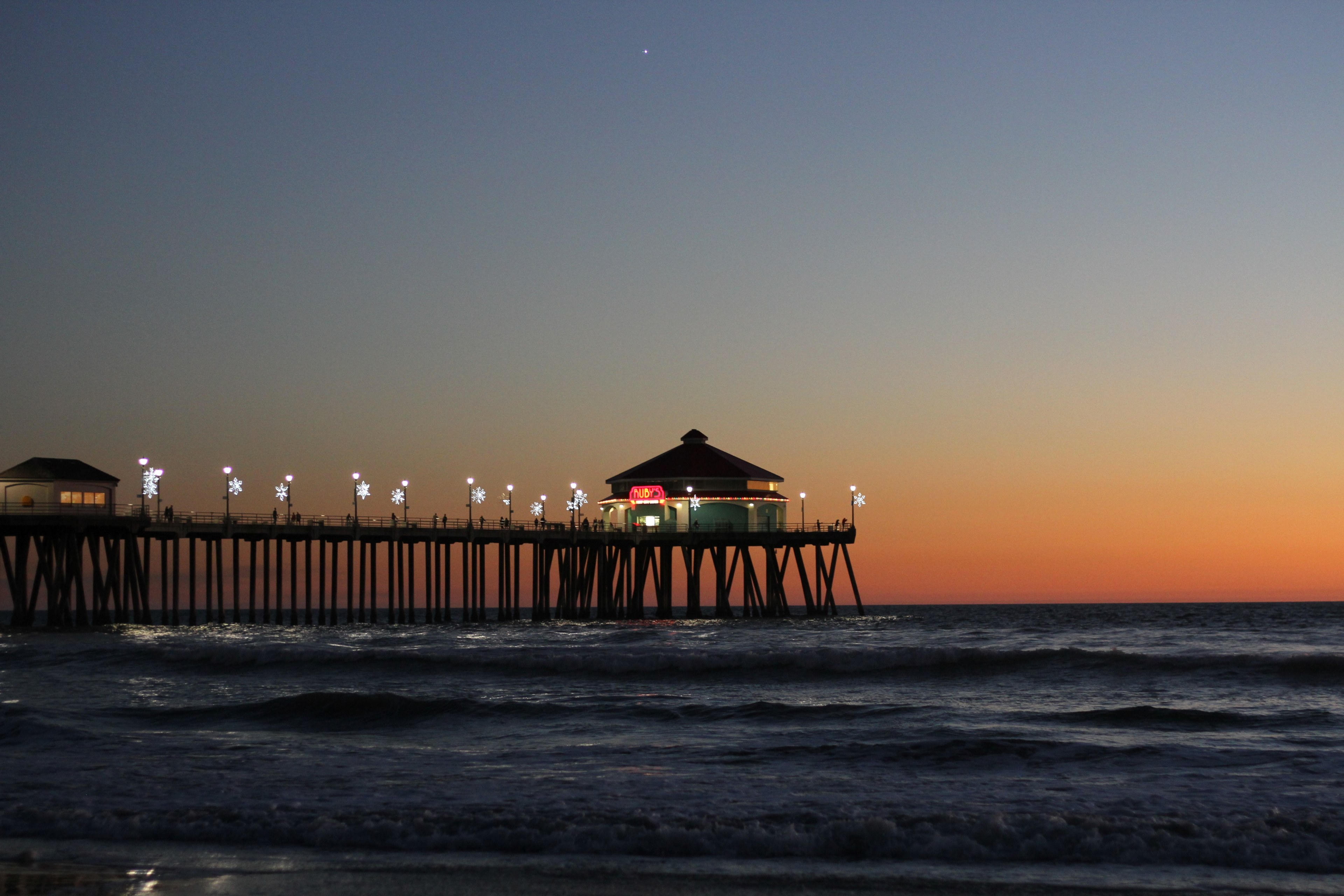 colorful winter water and huntington 4k, HD Wallpaper