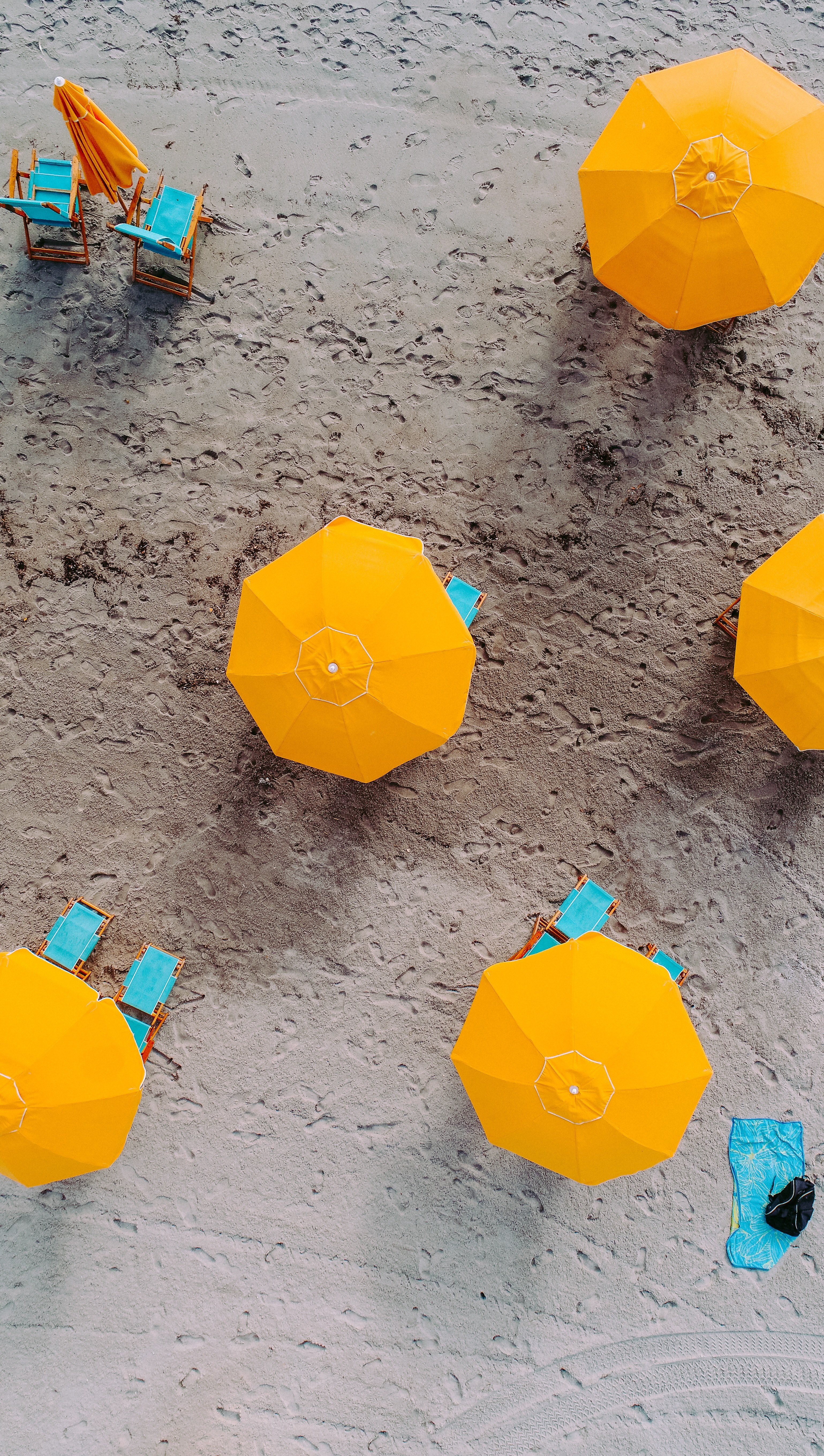 beach life from above 4k, Phone HD Wallpaper