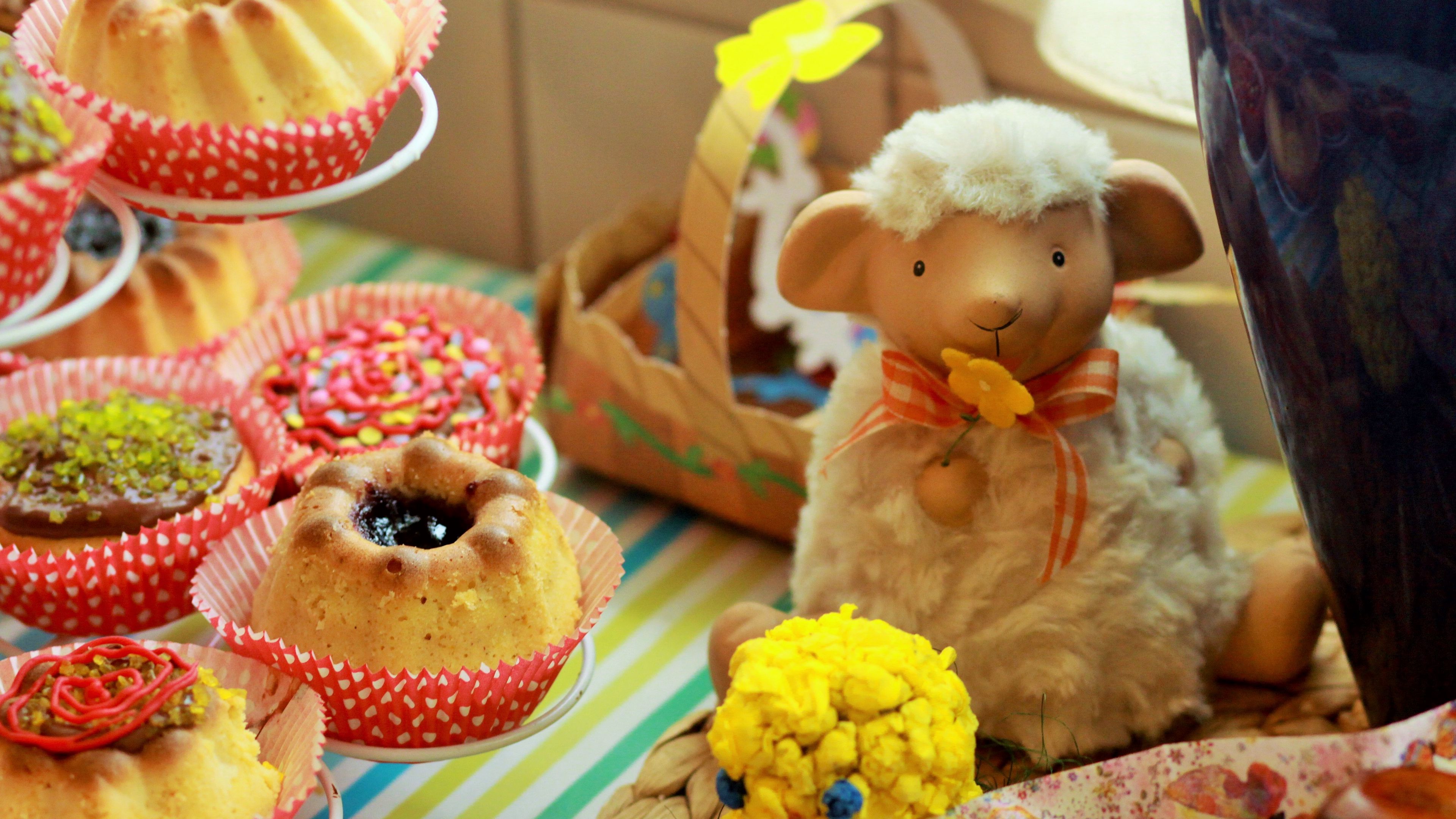 easter, cake, holiday, lamb, baked, 4k, HD Wallpaper